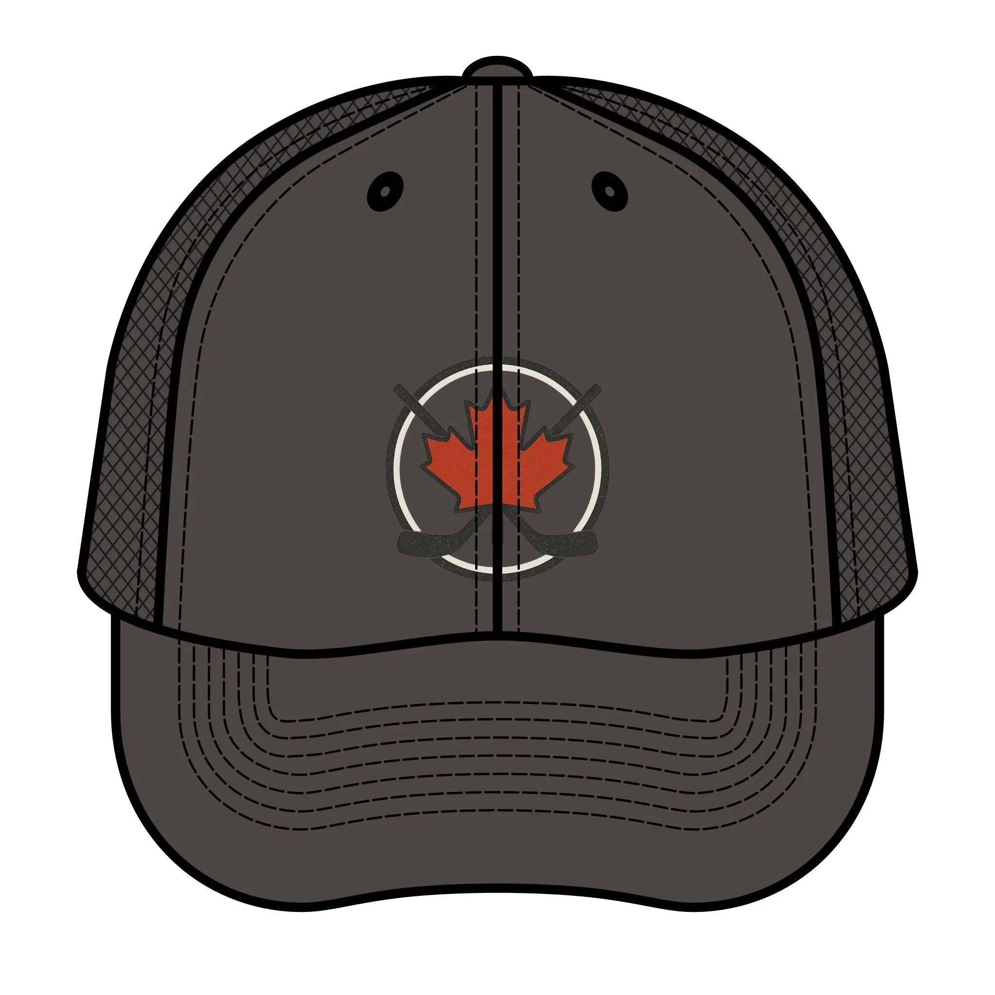 Maple Stick Hockey Hat – Maple Leaf & Crossed Sticks Snapback Cap