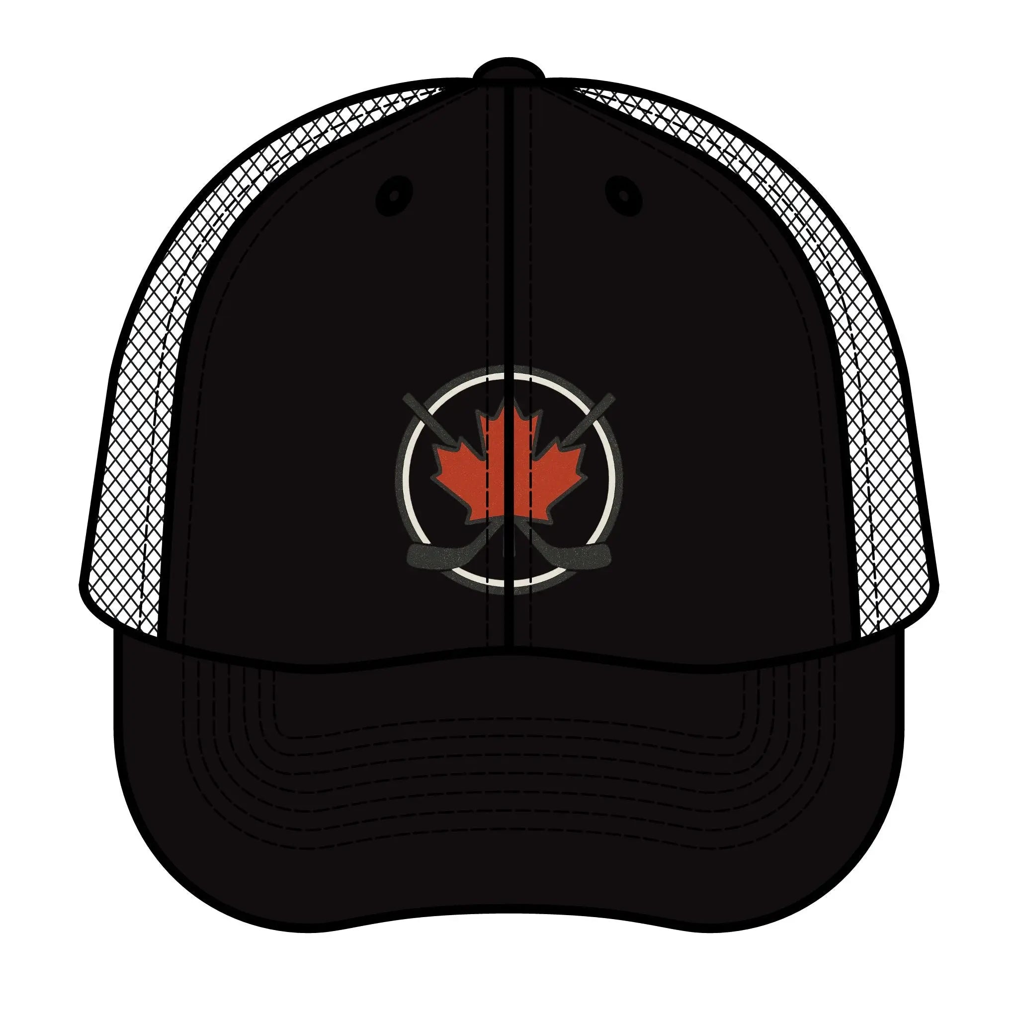 Maple Stick Hockey Hat – Maple Leaf & Crossed Sticks Snapback Cap