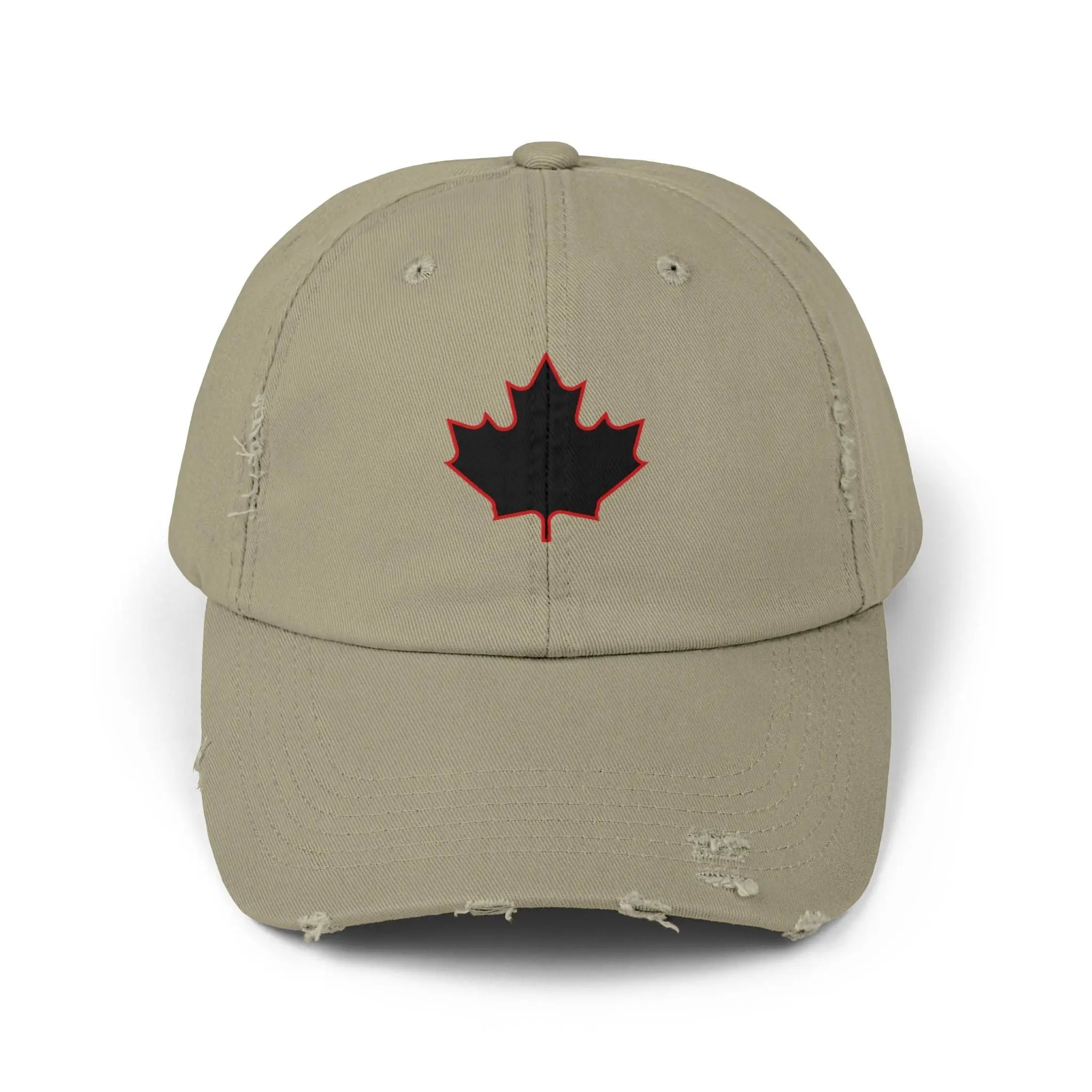 Maple Stick Distressed Hockey Cap – Retro Canadian Style