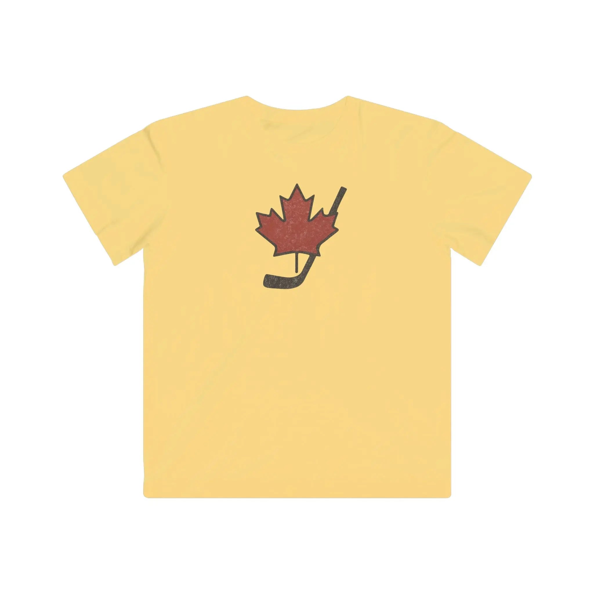 Vintage Canada Maple Leaf T-Shirt Youth Distressed Graphic Tee for Hockey Fans