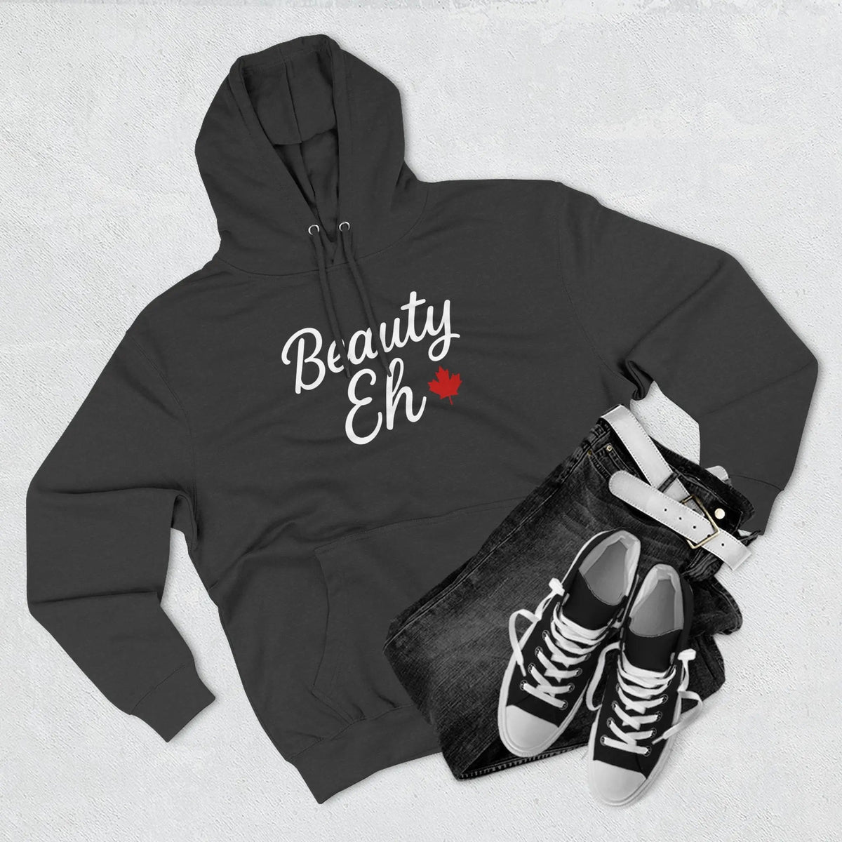 Maple Stick Fleece Hoodie – Canadian Beauty Eh Pullover — alternate product view 3