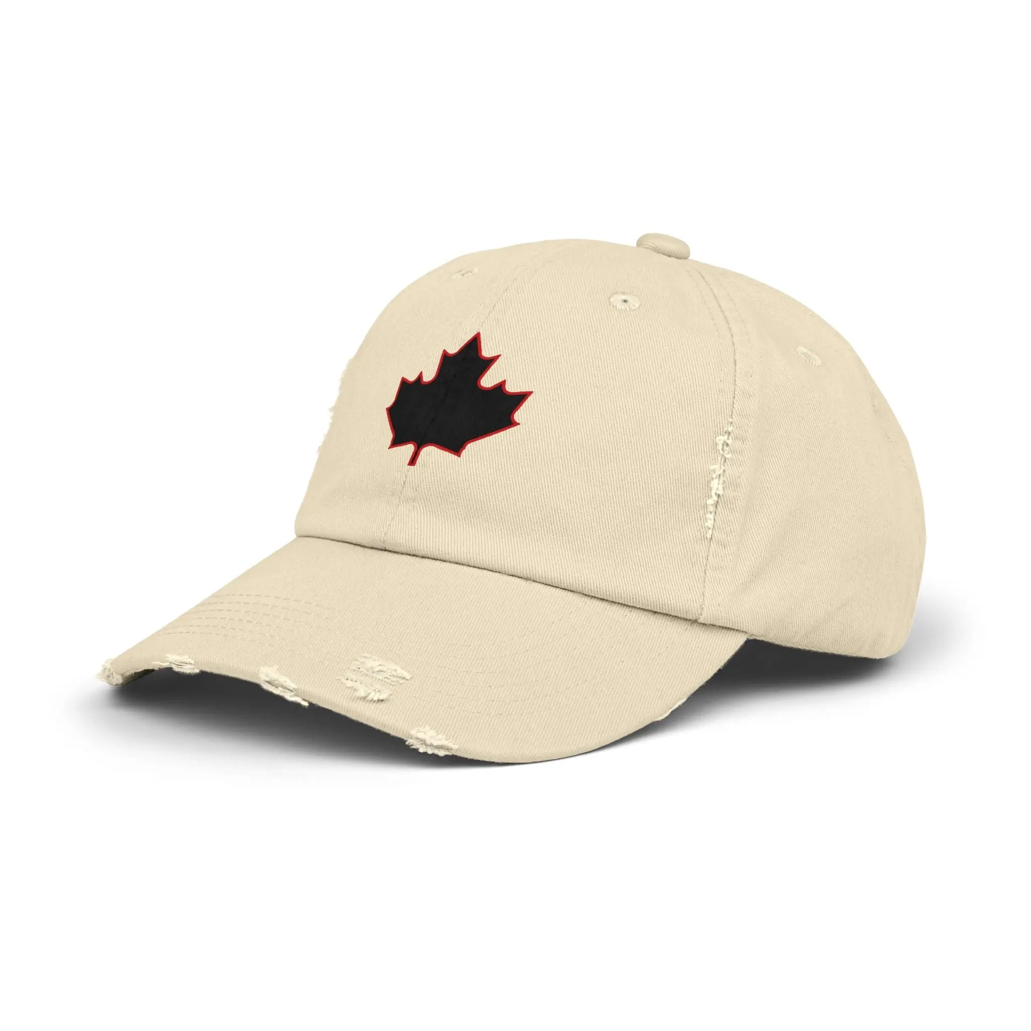 Maple Stick Distressed Hockey Cap – Retro Canadian Style
