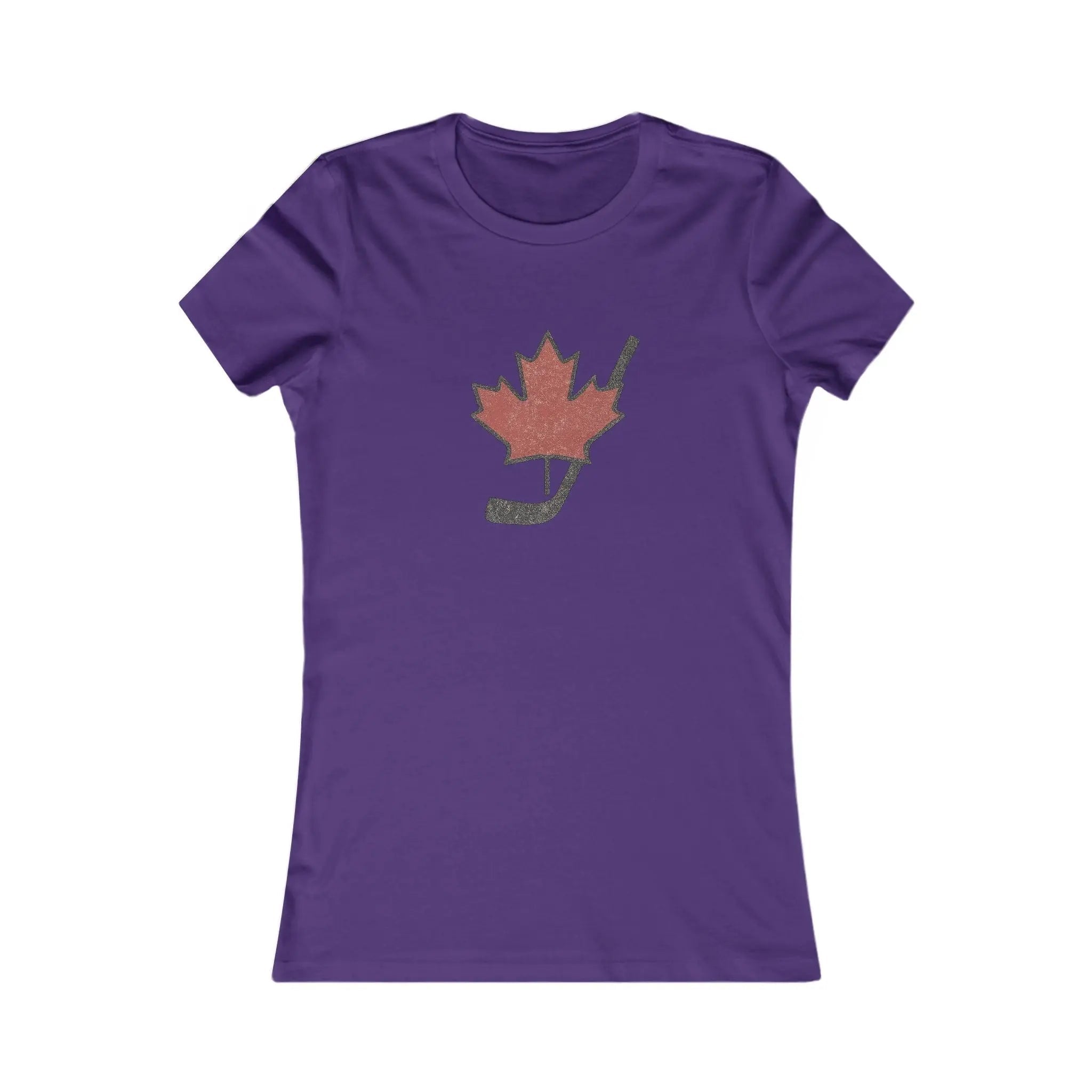 Maple Leaf Hockey Stick Women's T-Shirt - Canadian Hockey Pride - Maple Stick Hockey Co. - Ladies Fit
