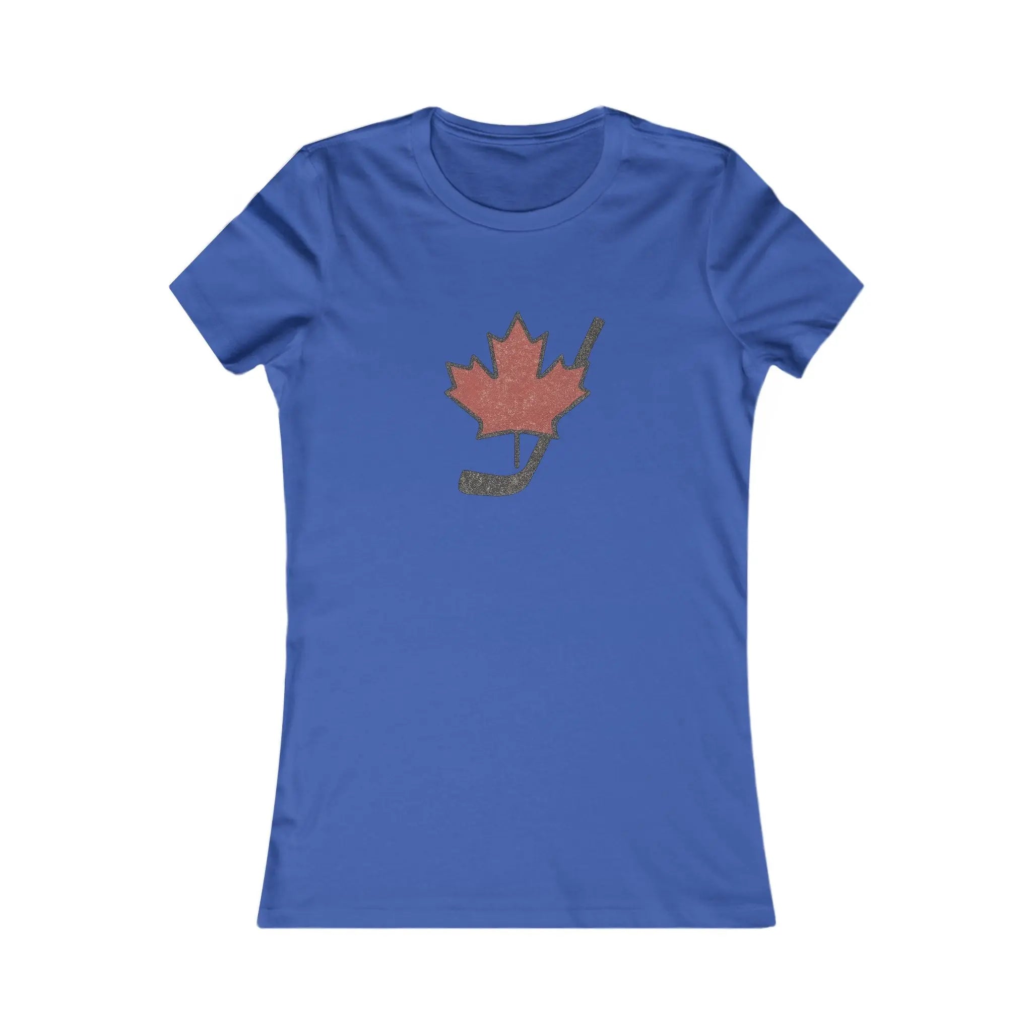 Maple Leaf Hockey Stick Women's T-Shirt - Canadian Hockey Pride - Maple Stick Hockey Co. - Ladies Fit
