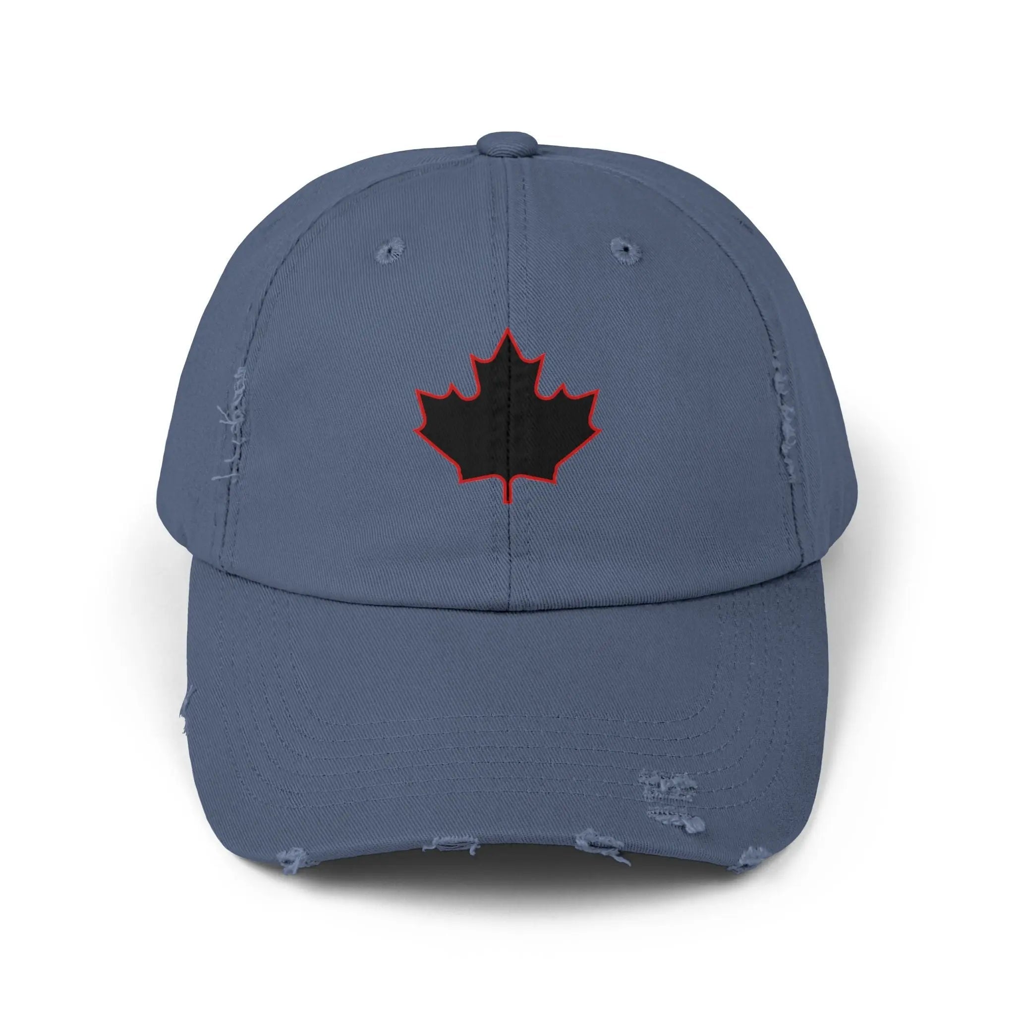 Maple Stick Distressed Hockey Cap – Retro Canadian Style