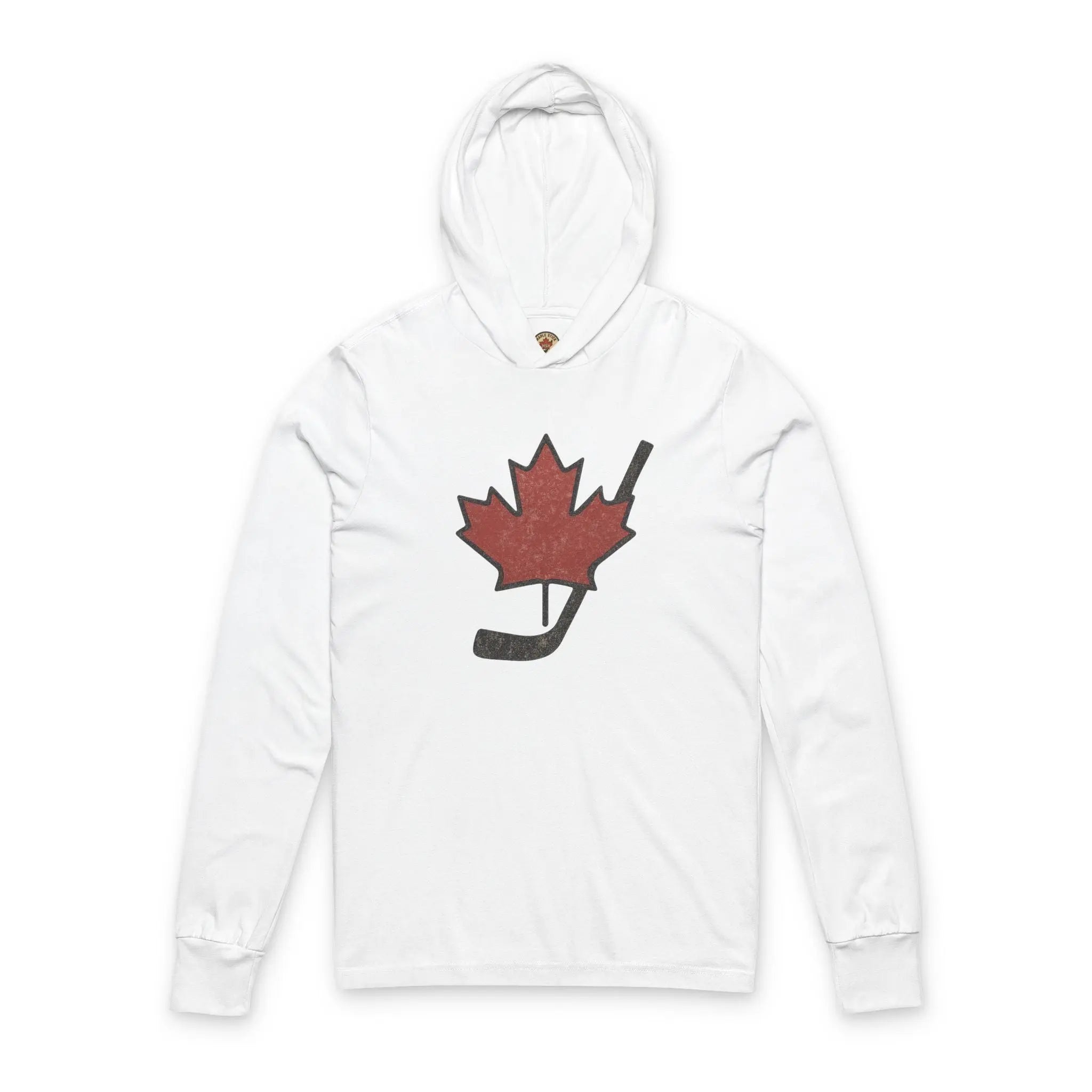 Vintage Maple Leaf Hockey Stick Hoodie - Canadian Hockey Pride - Maple Stick Hockey Co. - True Fan