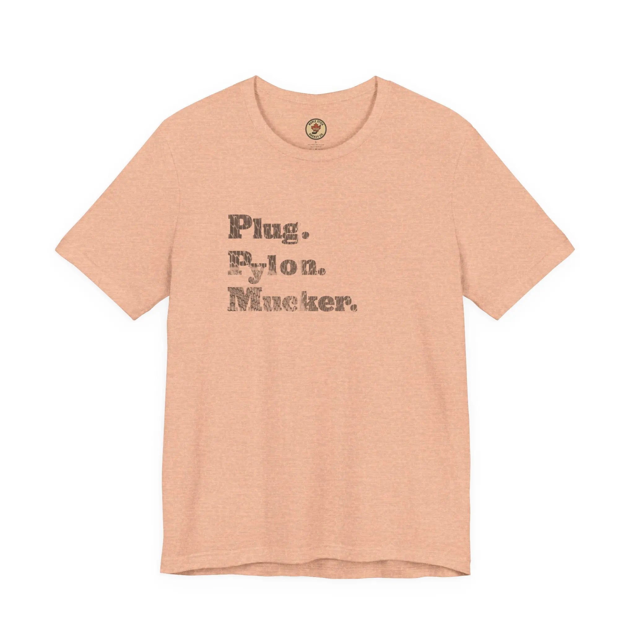 Plug Pylon Mucker T-Shirt - Hockey Hard Worker - Blue Collar Hockey - Maple Stick Hockey - True Fan Gift