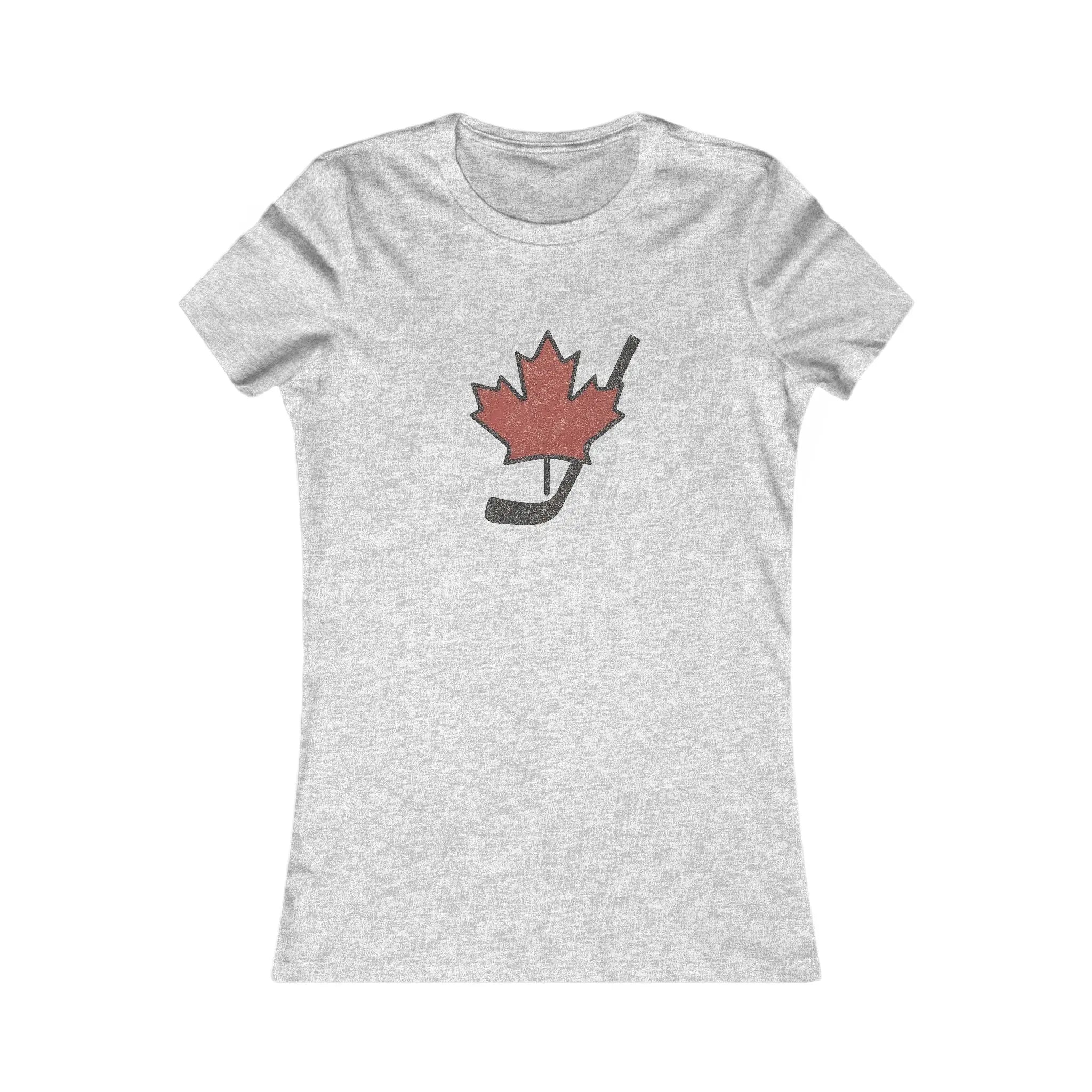 Maple Leaf Hockey Stick Women's T-Shirt - Canadian Hockey Pride - Maple Stick Hockey Co. - Ladies Fit