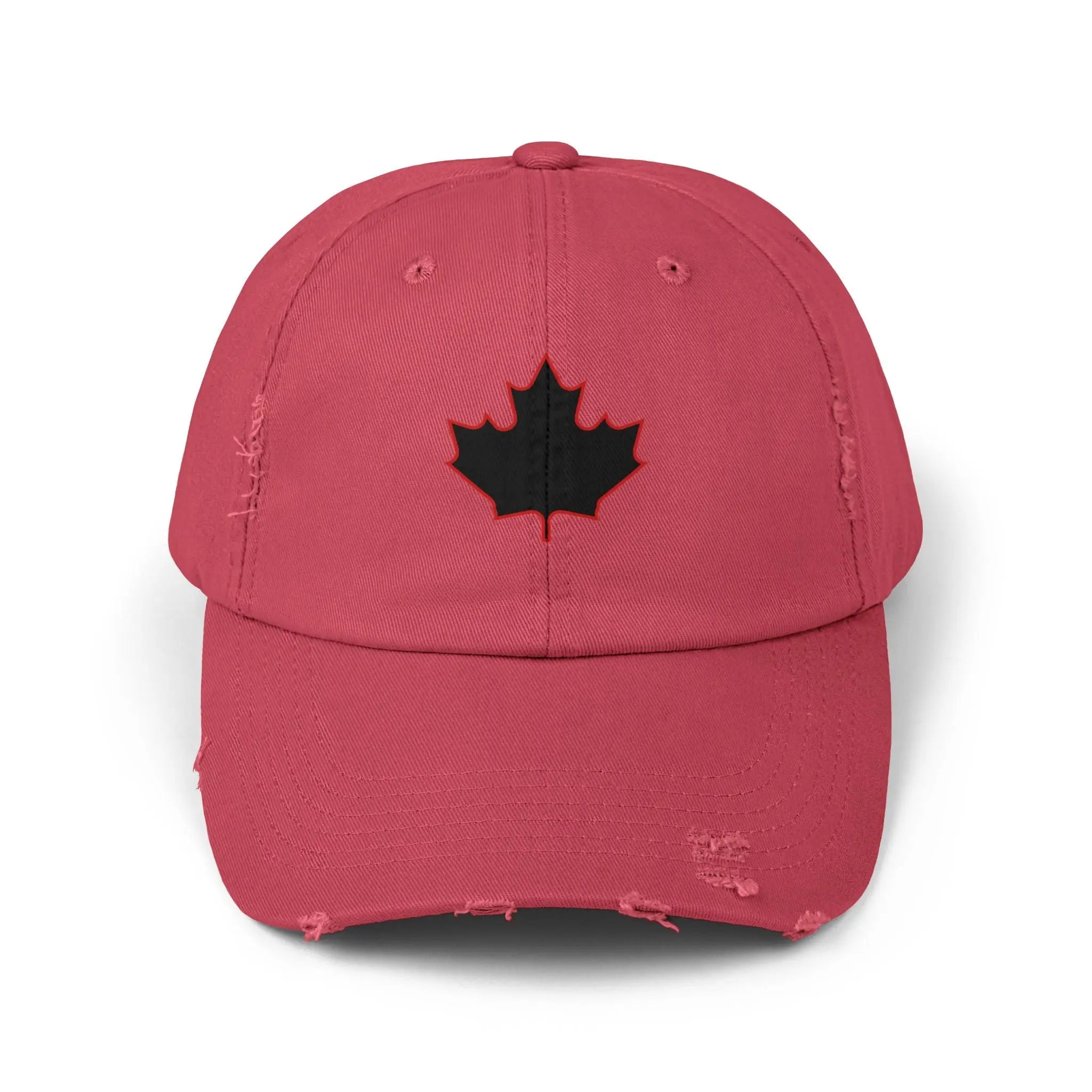 Maple Stick Distressed Hockey Cap – Retro Canadian Style