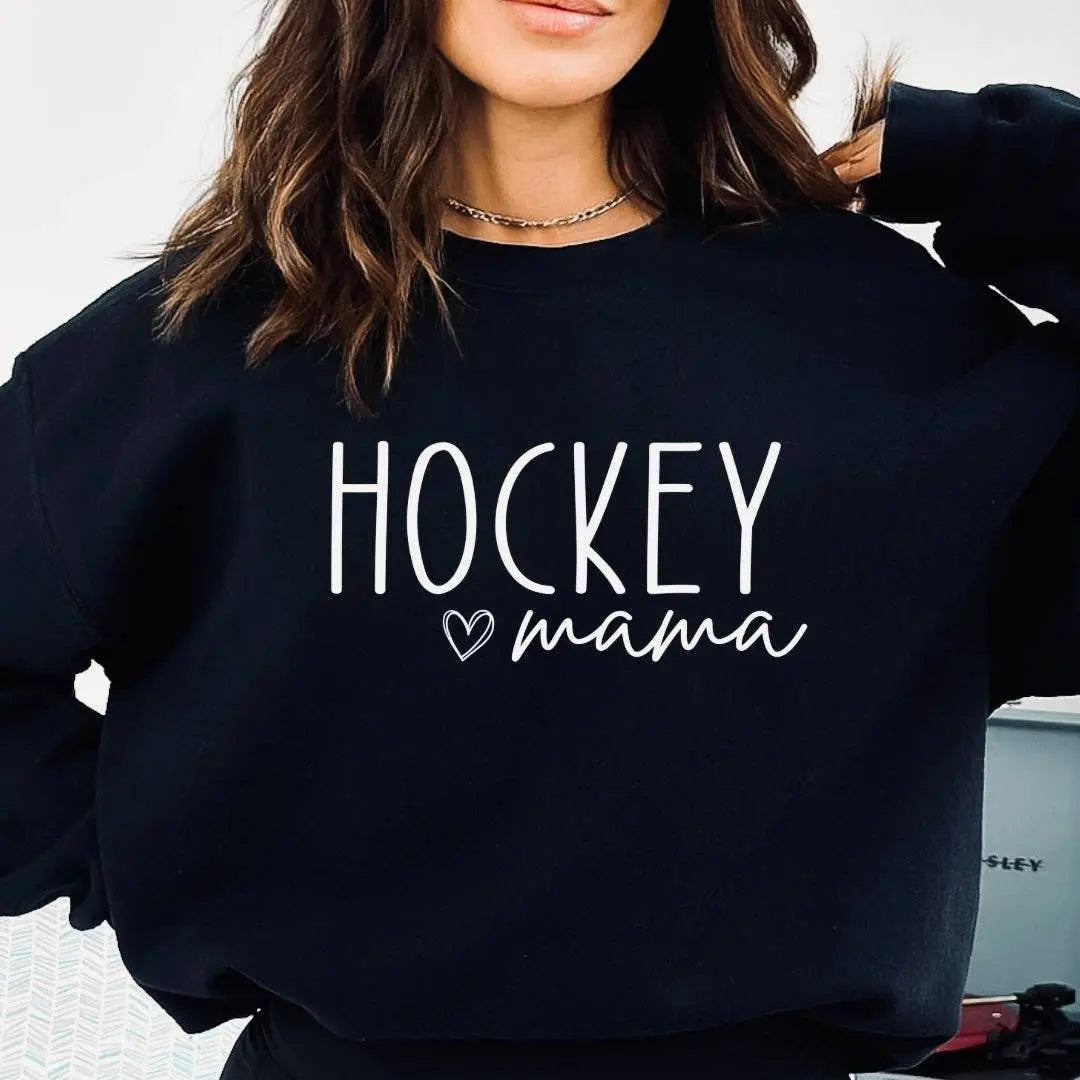Hockey Mama Shirt, Crewneck Sweatshirt & Hoodie – Rustic Girls