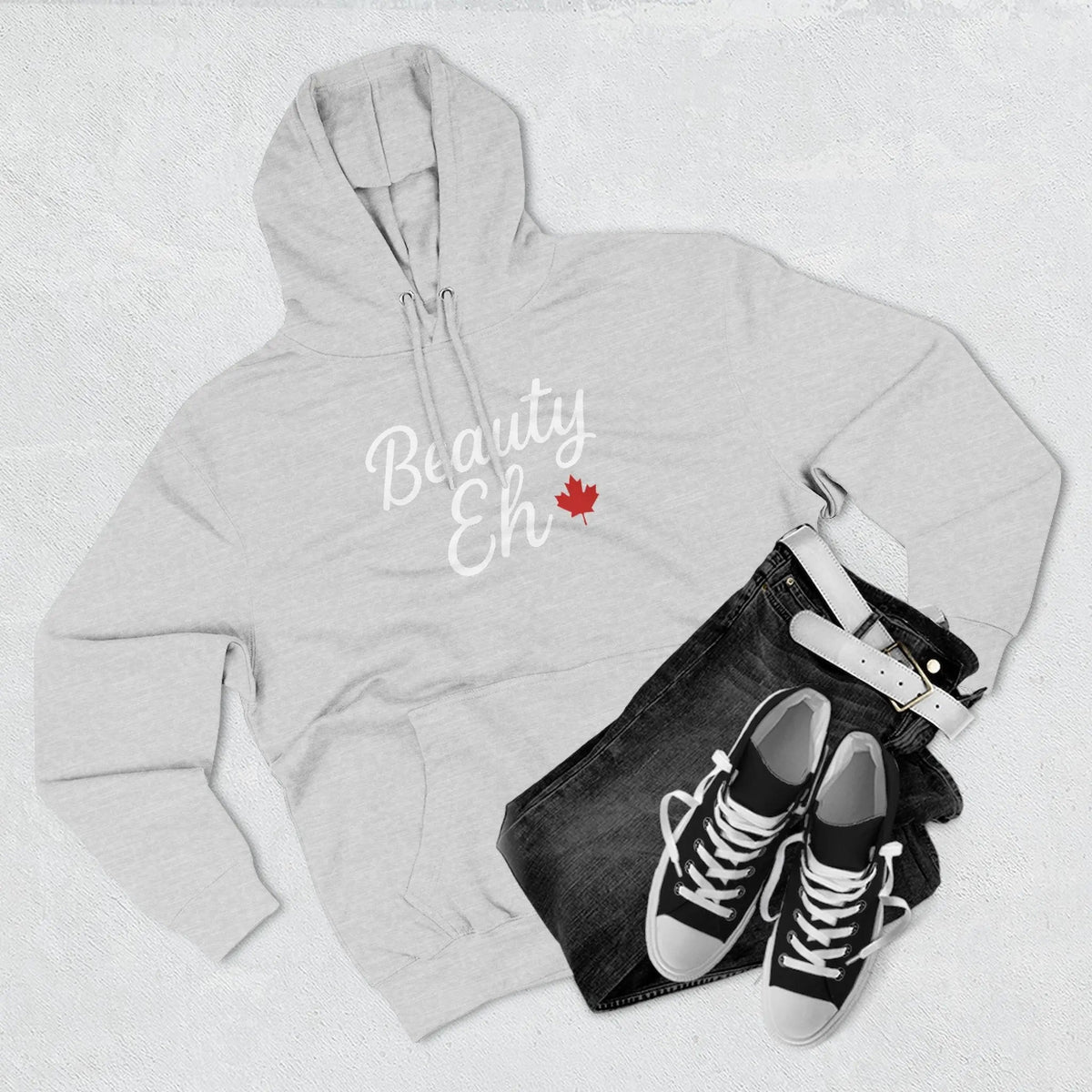 Maple Stick Fleece Hoodie – Canadian Beauty Eh Pullover — alternate product view 2