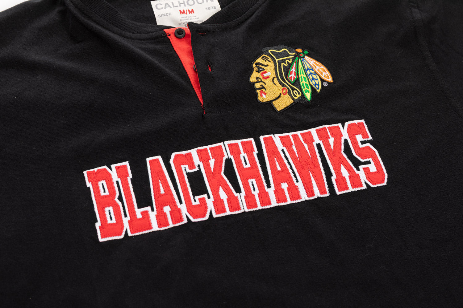 NHL Chicago Blackhawks Long Sleeve Henley -Presale