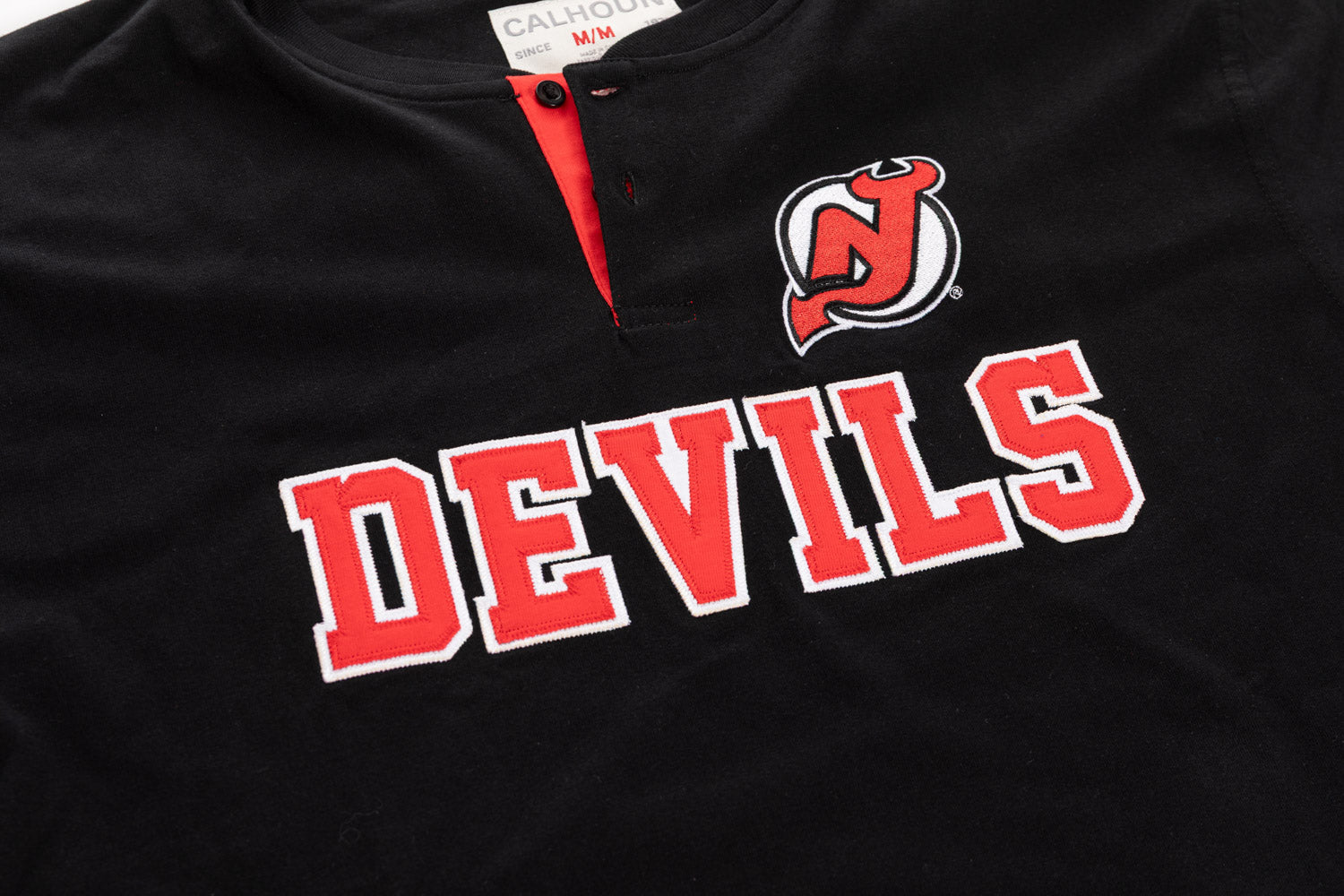 New Jersey Devils Long Sleeve Henley--Presale