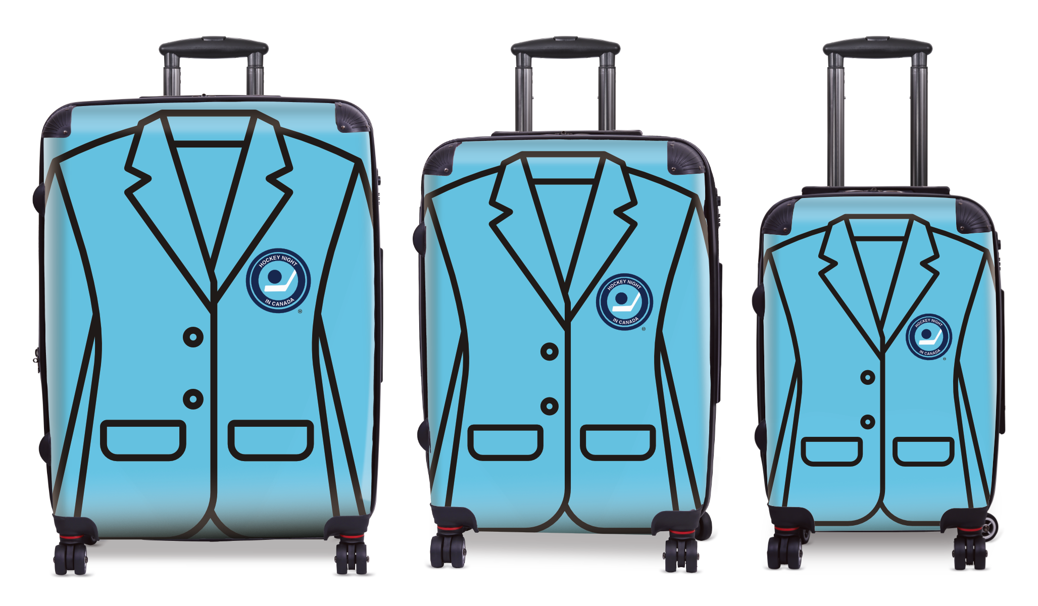 Hockey Night In Canada Luggage - Retro Logo and Blazer Design Officially Licensed