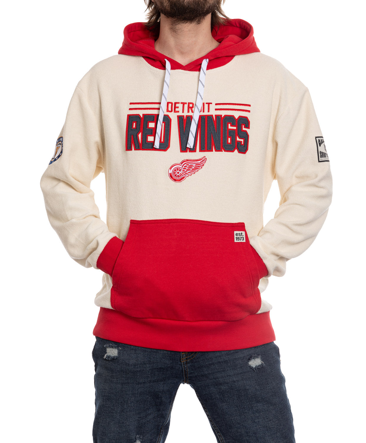 Detroit Red Wings NHL Unisex Reverse Terry Retro Premium Hoodie