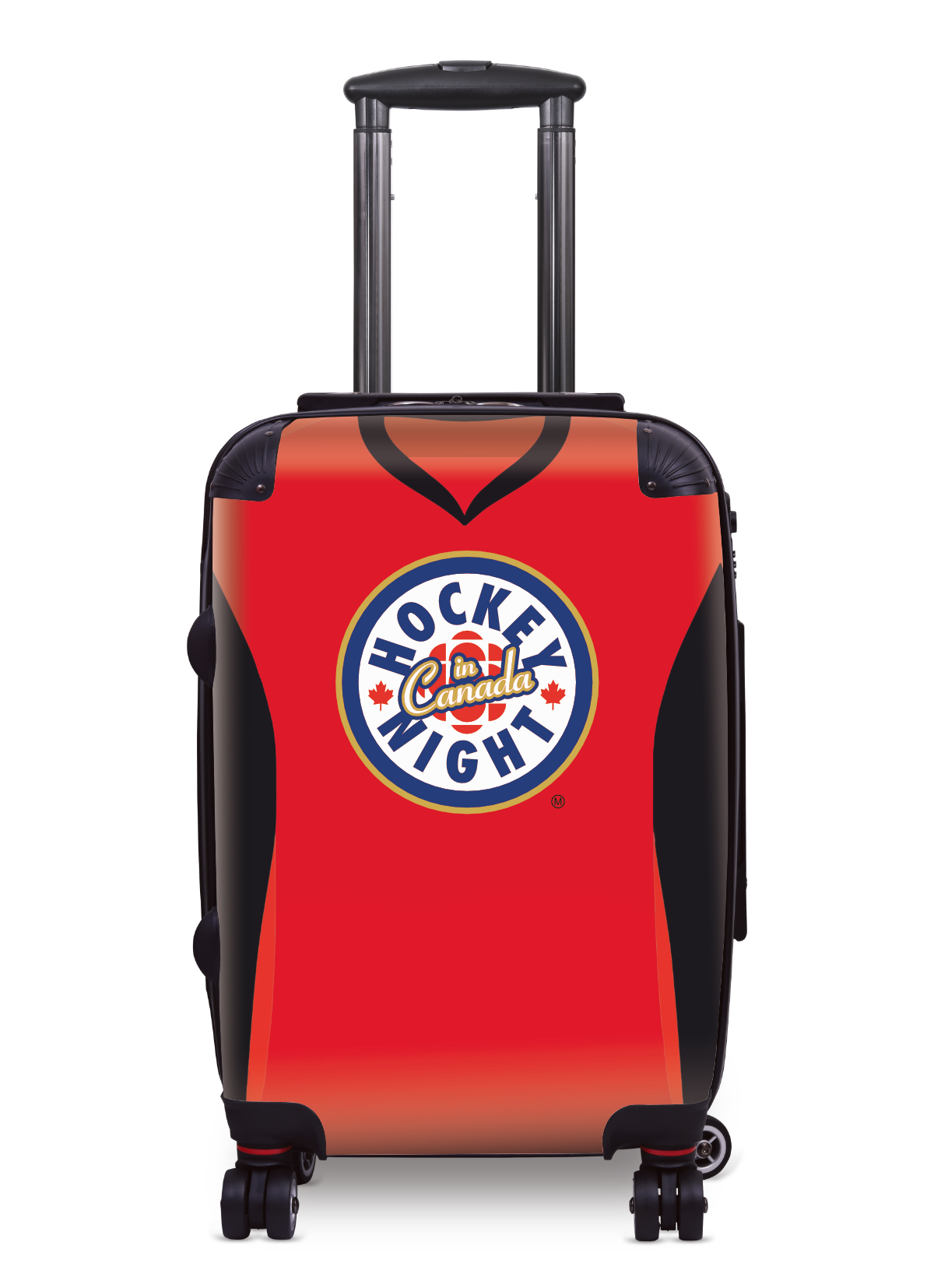 Hockey Night In Canada Luggage - Classic Logo and Red Ottawa Sweater Design Officially Licensed