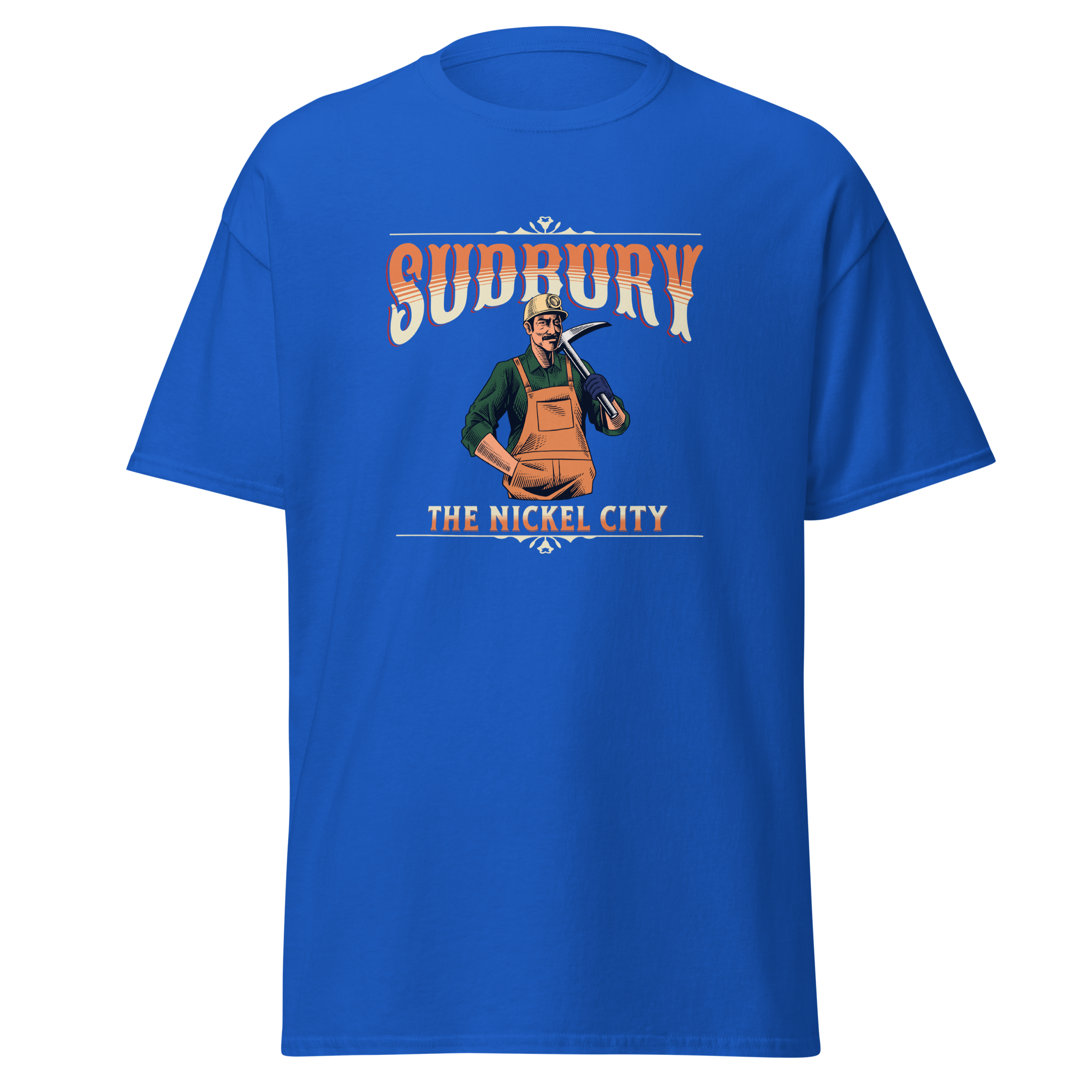 Canadian City T-Shirt, Sudbury, Ontario, Miner Design, The Nickel City, Men's T-Shirt