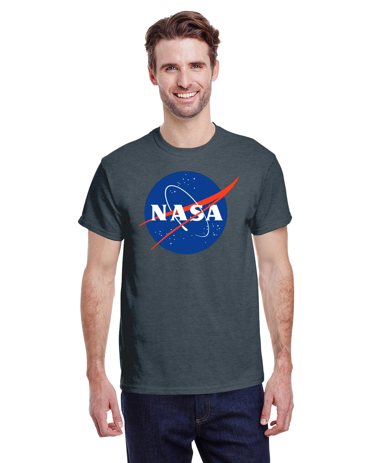NASA Meatball Logo Men's T-Shirt: Official Space Agency Graphic Tee for Science Enthusiasts