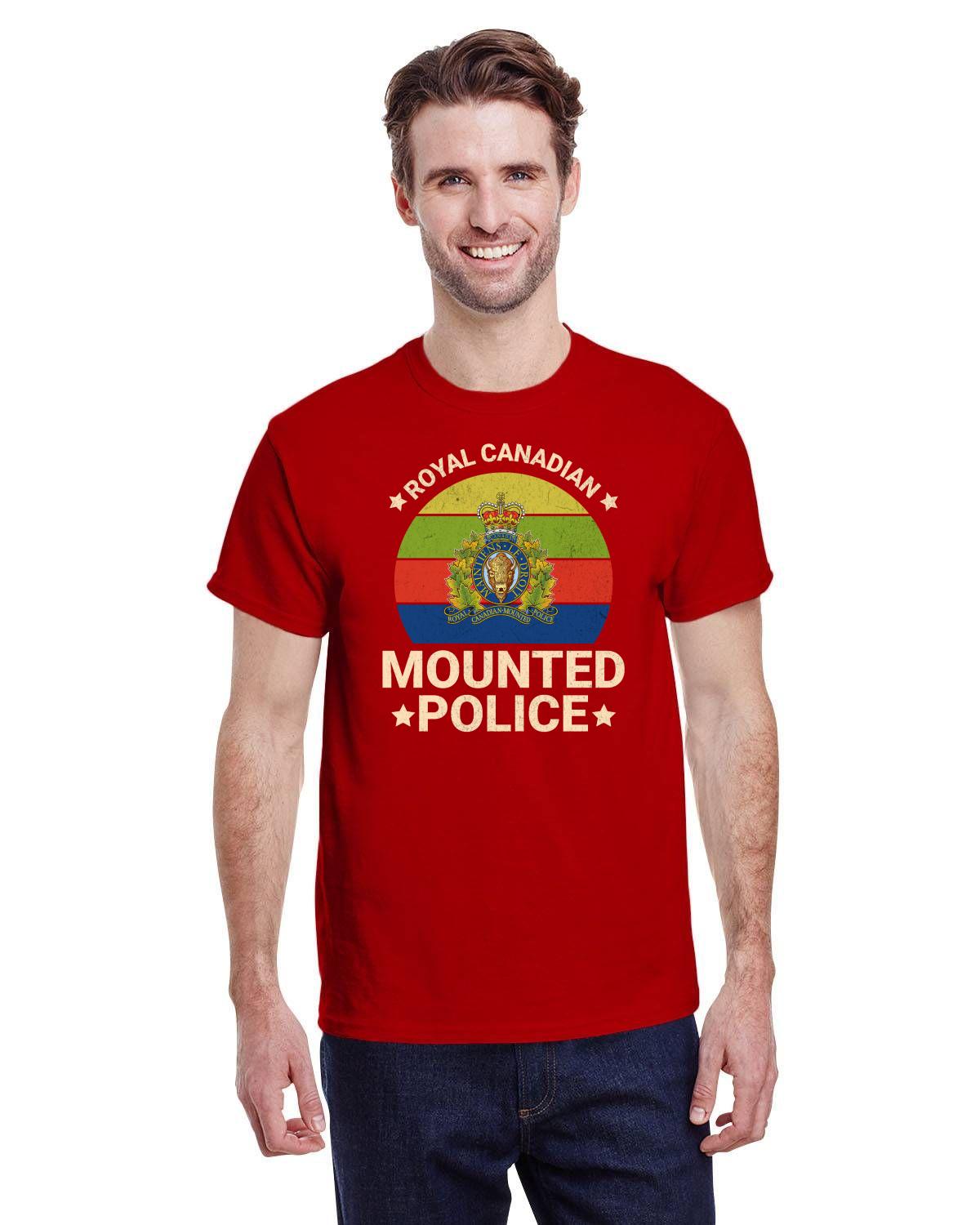 RCMP Men's T-Shirt, Royal Canadian Mounted Police Featuring Official Crest