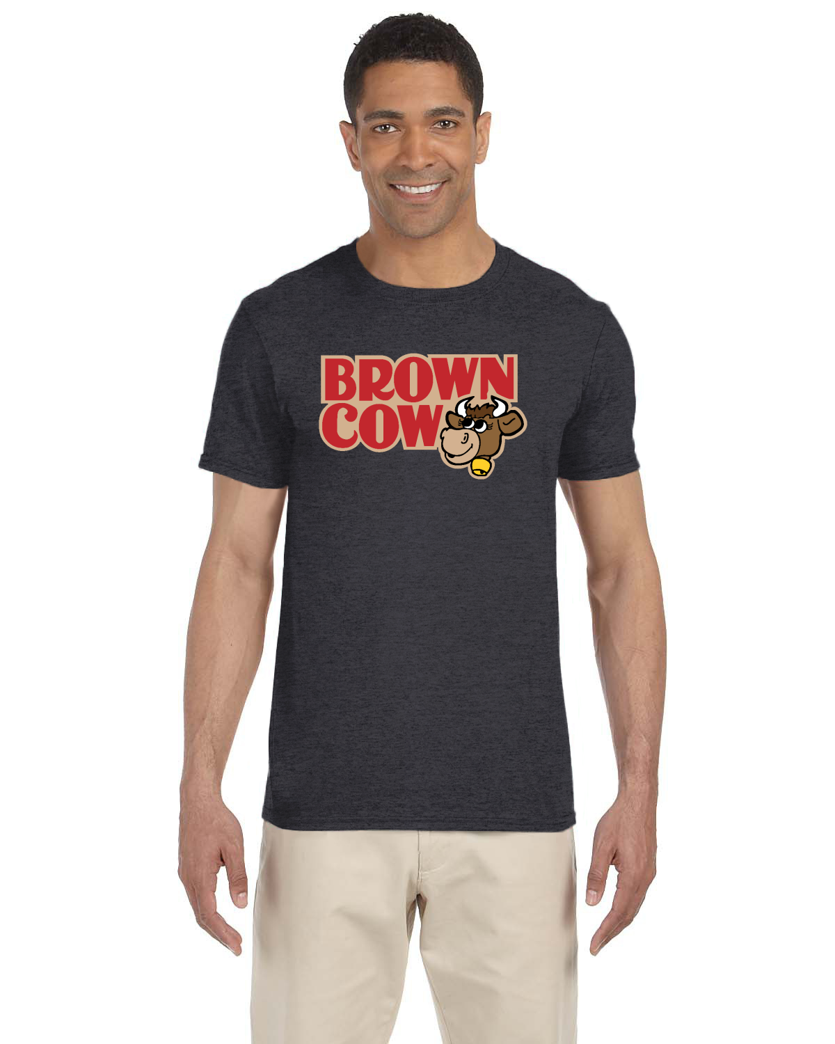 Brown Cow Chocolate Syrup Non Distressed Logo Canadian Nostalgia T-Shirt