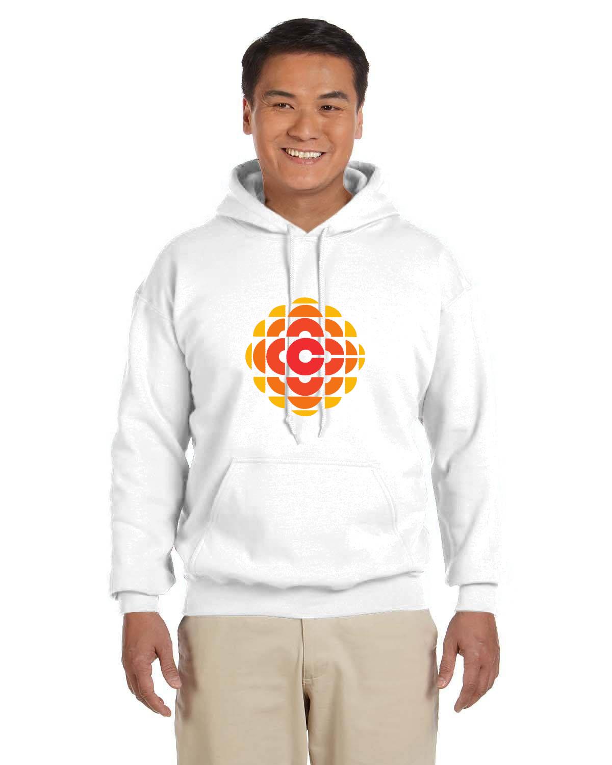 CBC 70's Retro Gem Logo Hoodie, Canadian Nostalgia, Officially Licensed CBC Apparel