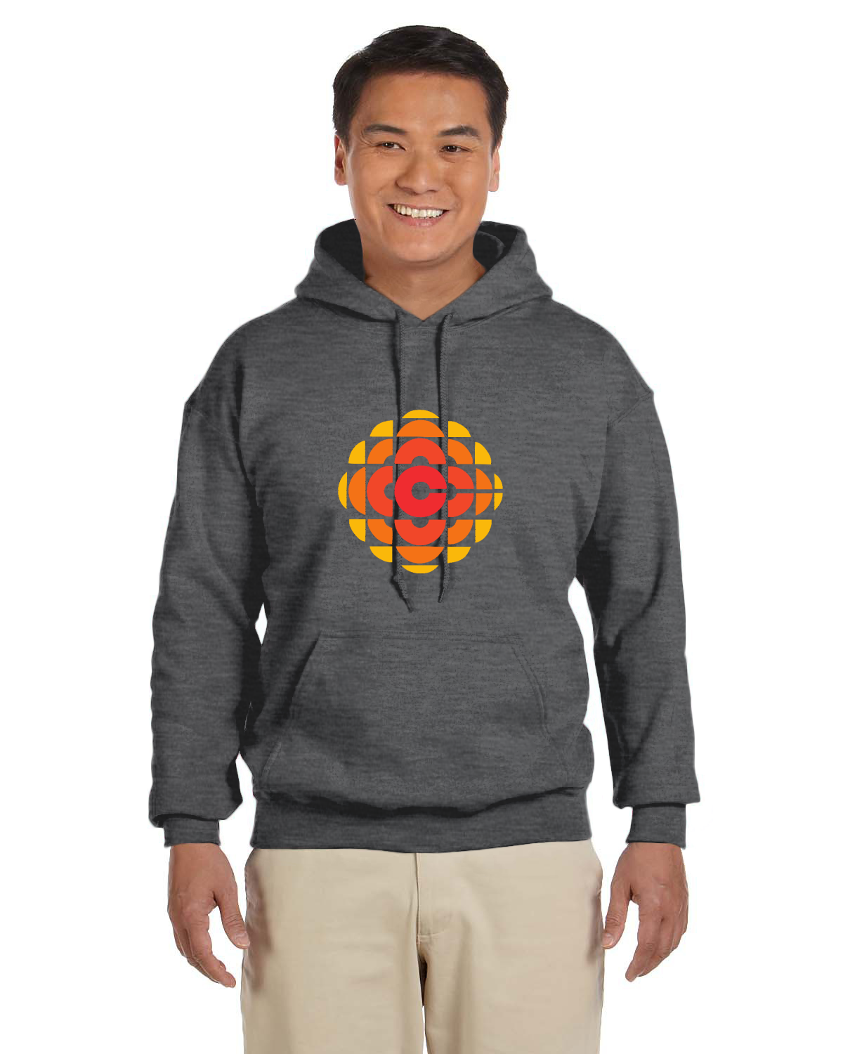 CBC 70's Retro Gem Logo Hoodie, Canadian Nostalgia, Officially Licensed CBC Apparel
