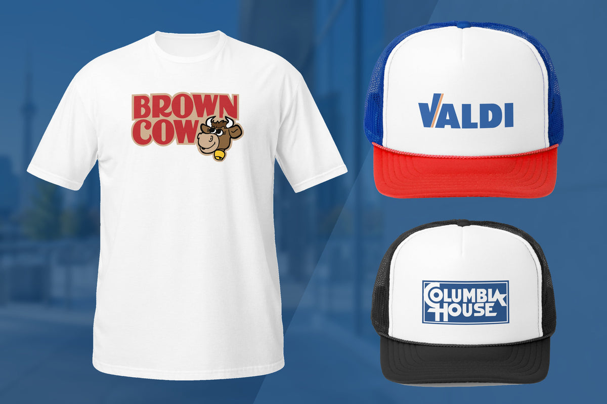 Brown Cow Chocolate Syrup Non Distressed Logo Canadian Nostalgia T-Shirt — collection feature