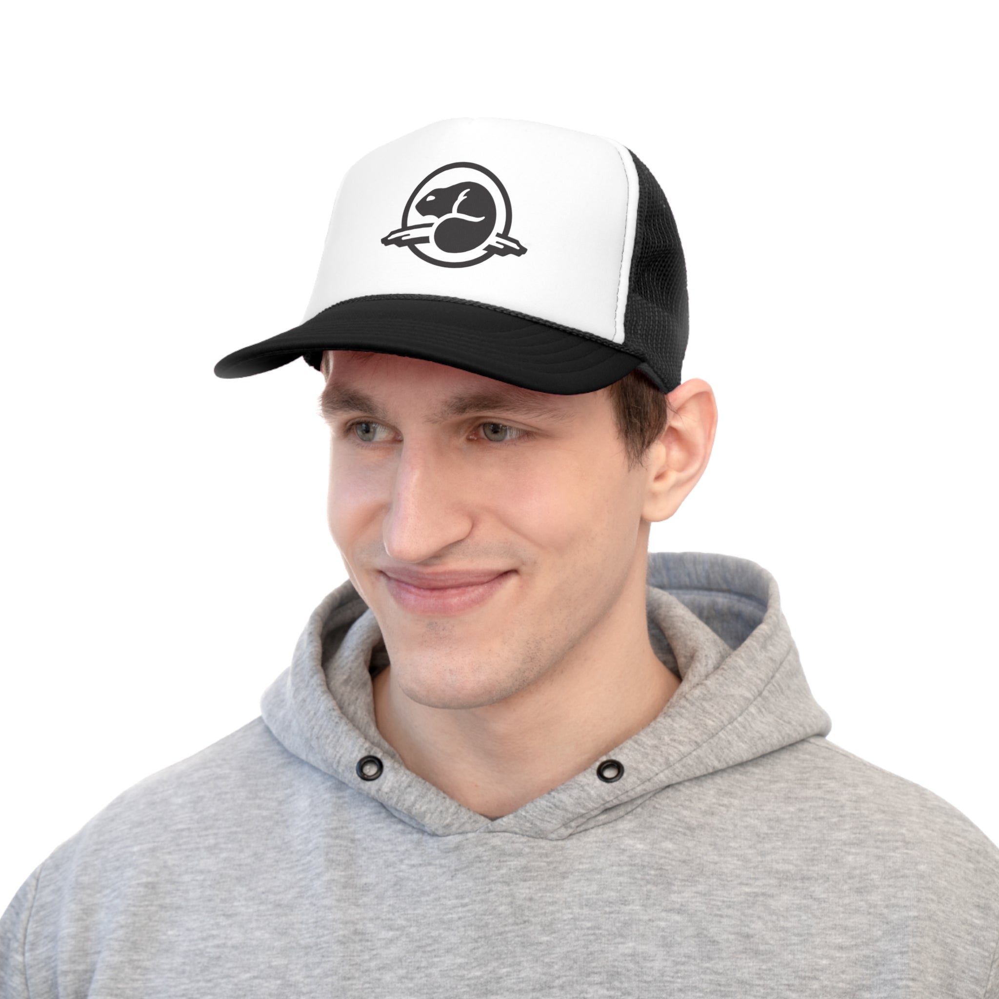 Parks Canada Beaver Non Distressed Logo Trucker Hat, Canadian Heritage, Canadian Nostalgia Trucker Cap