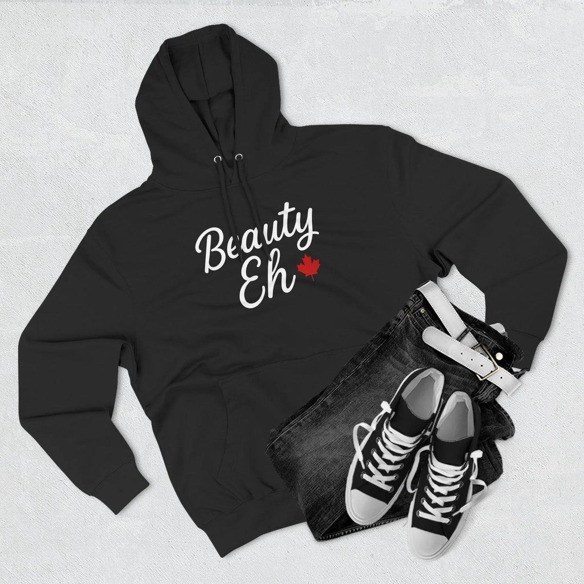 Maple Stick Fleece Hoodie – Canadian Beauty Eh Pullover — alternate product view 4