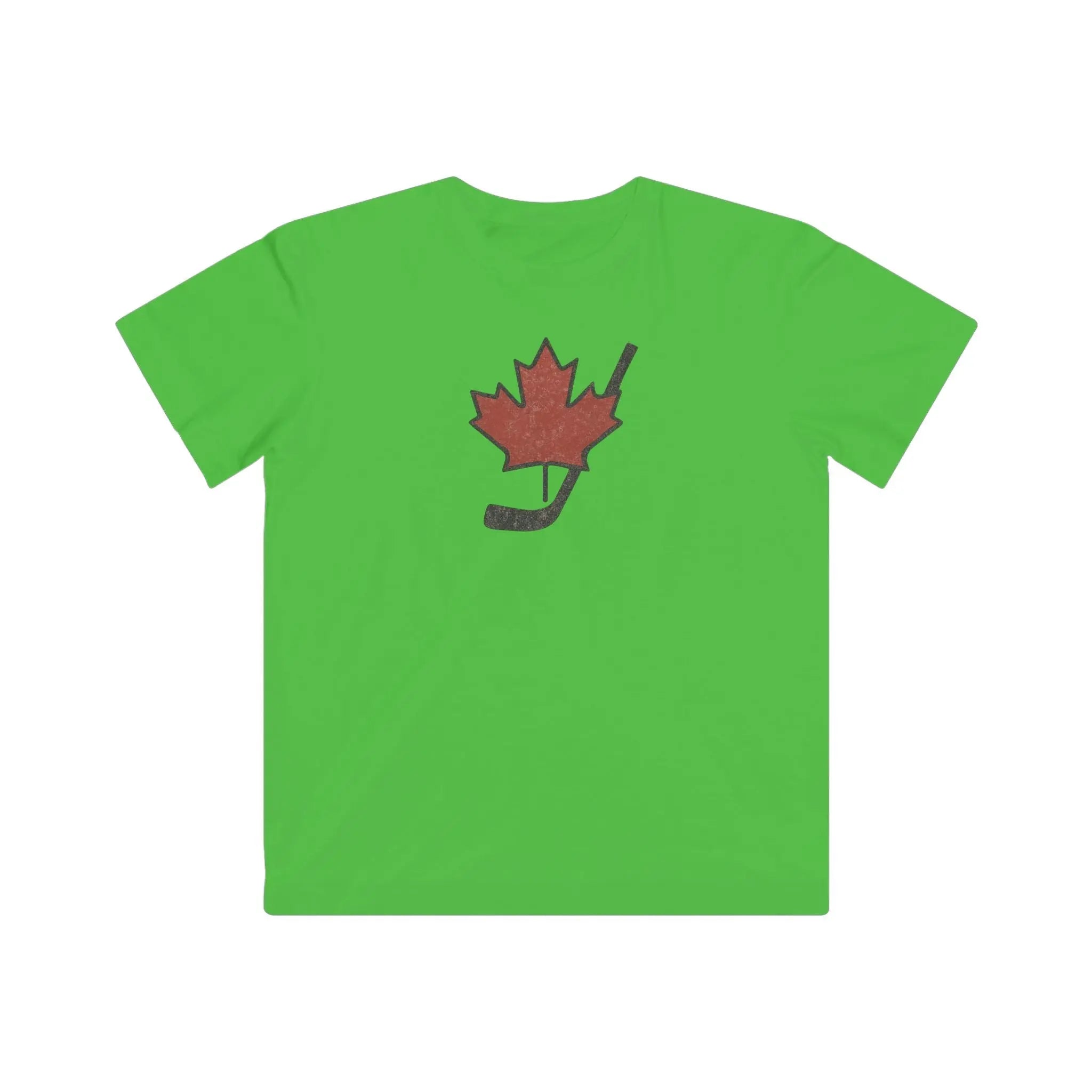 Vintage Canada Maple Leaf T-Shirt Youth Distressed Graphic Tee for Hockey Fans