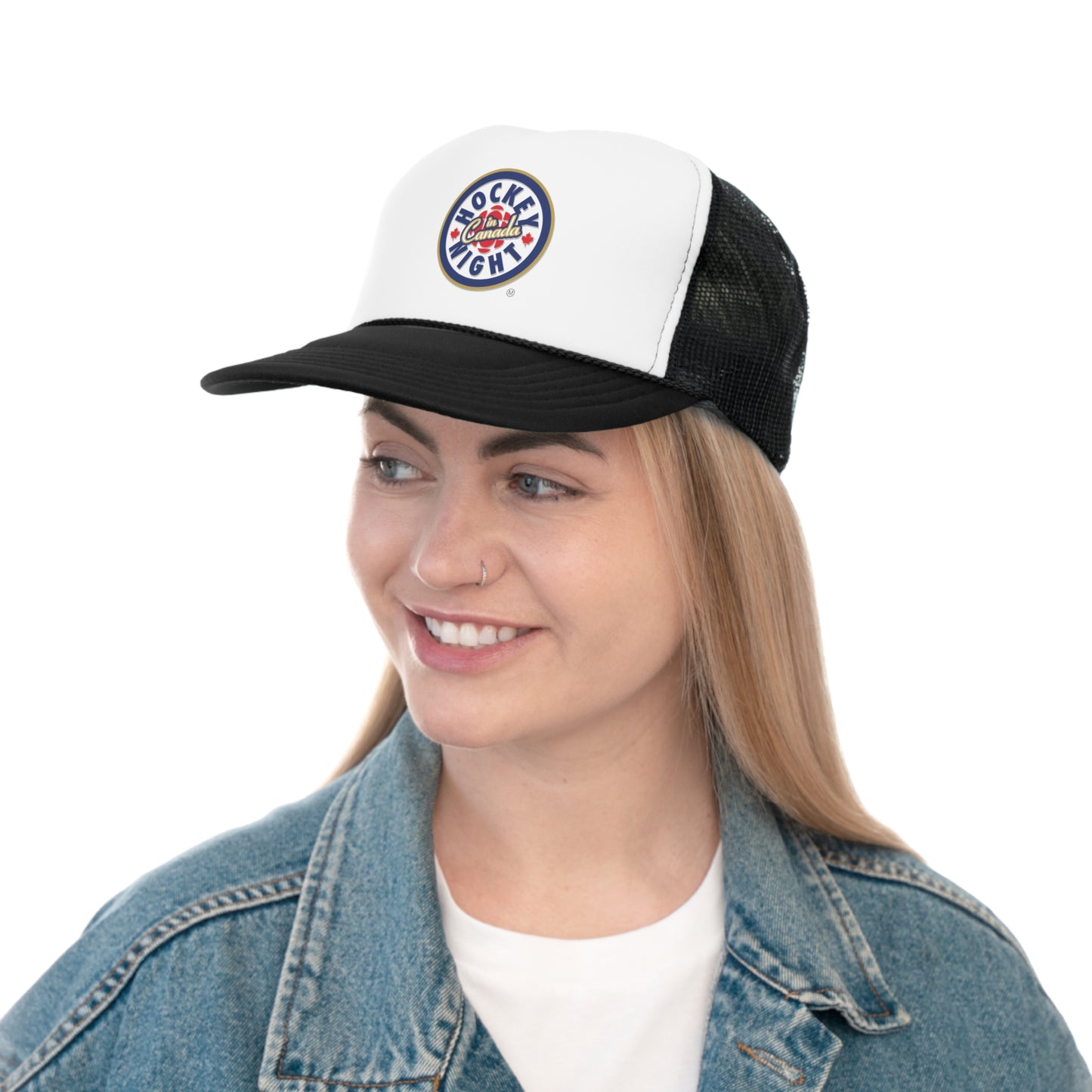 Hockey Night In Canada Shadow Logo, Hockey Trucker Hat, HNIC Trucker Cap - Officially Licensed CBC Hat