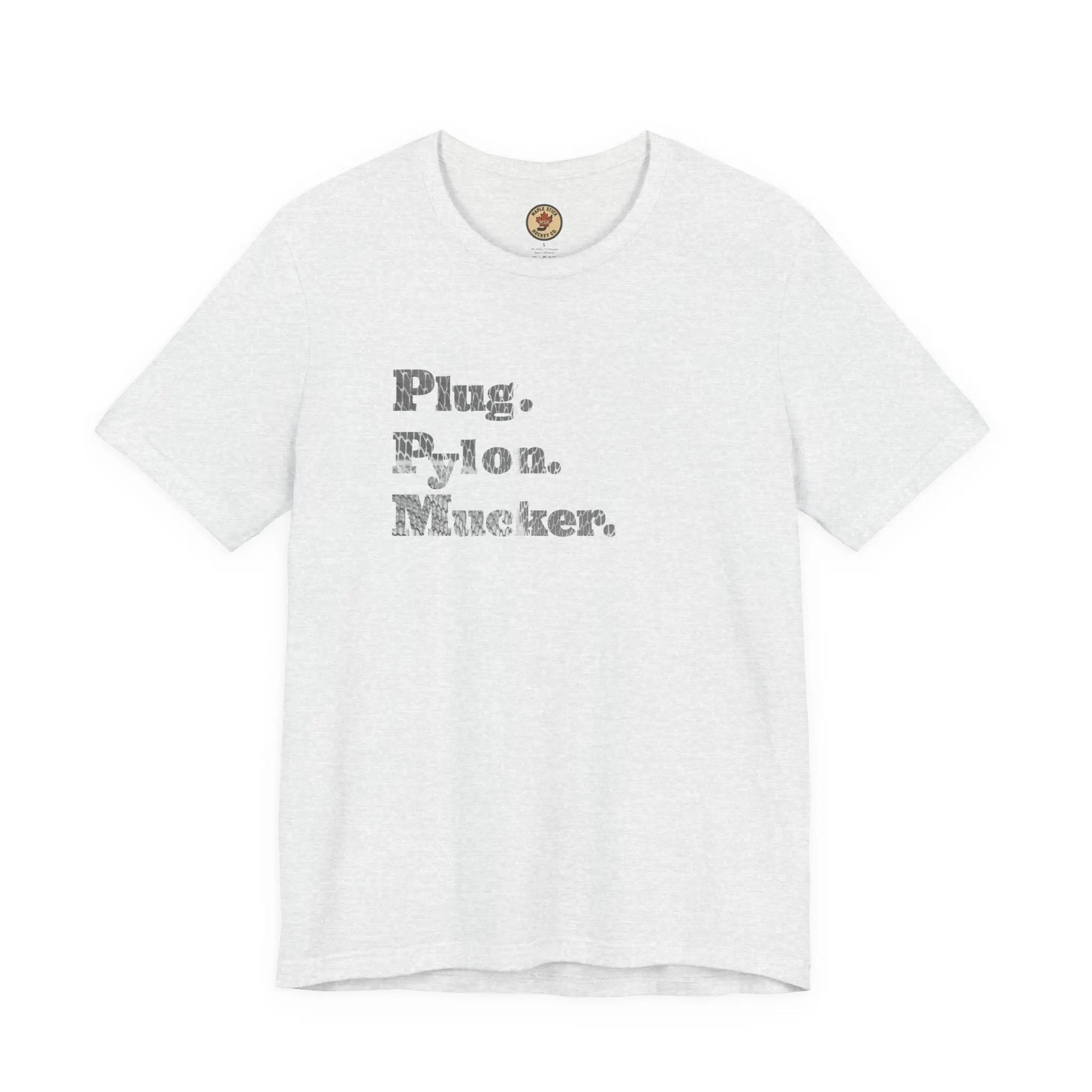 Plug Pylon Mucker T-Shirt - Hockey Hard Worker - Blue Collar Hockey - Maple Stick Hockey - True Fan Gift