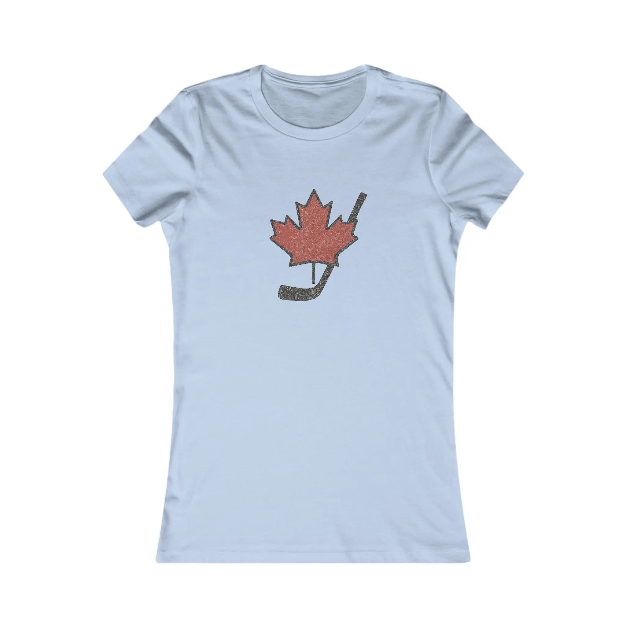 Maple Leaf Hockey Stick Women's T-Shirt - Canadian Hockey Pride - Maple Stick Hockey Co. - Ladies Fit