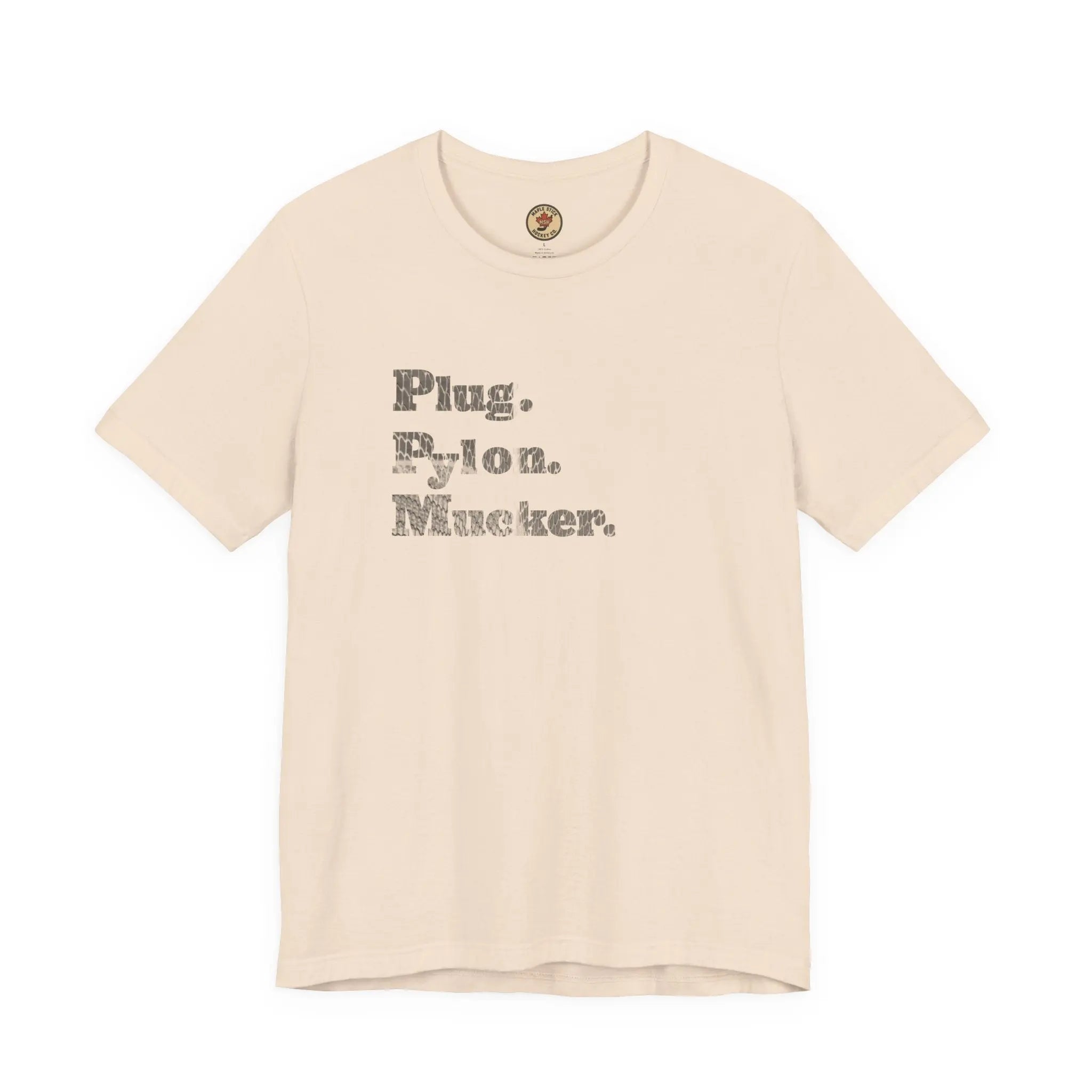 Plug Pylon Mucker T-Shirt - Hockey Hard Worker - Blue Collar Hockey - Maple Stick Hockey - True Fan Gift