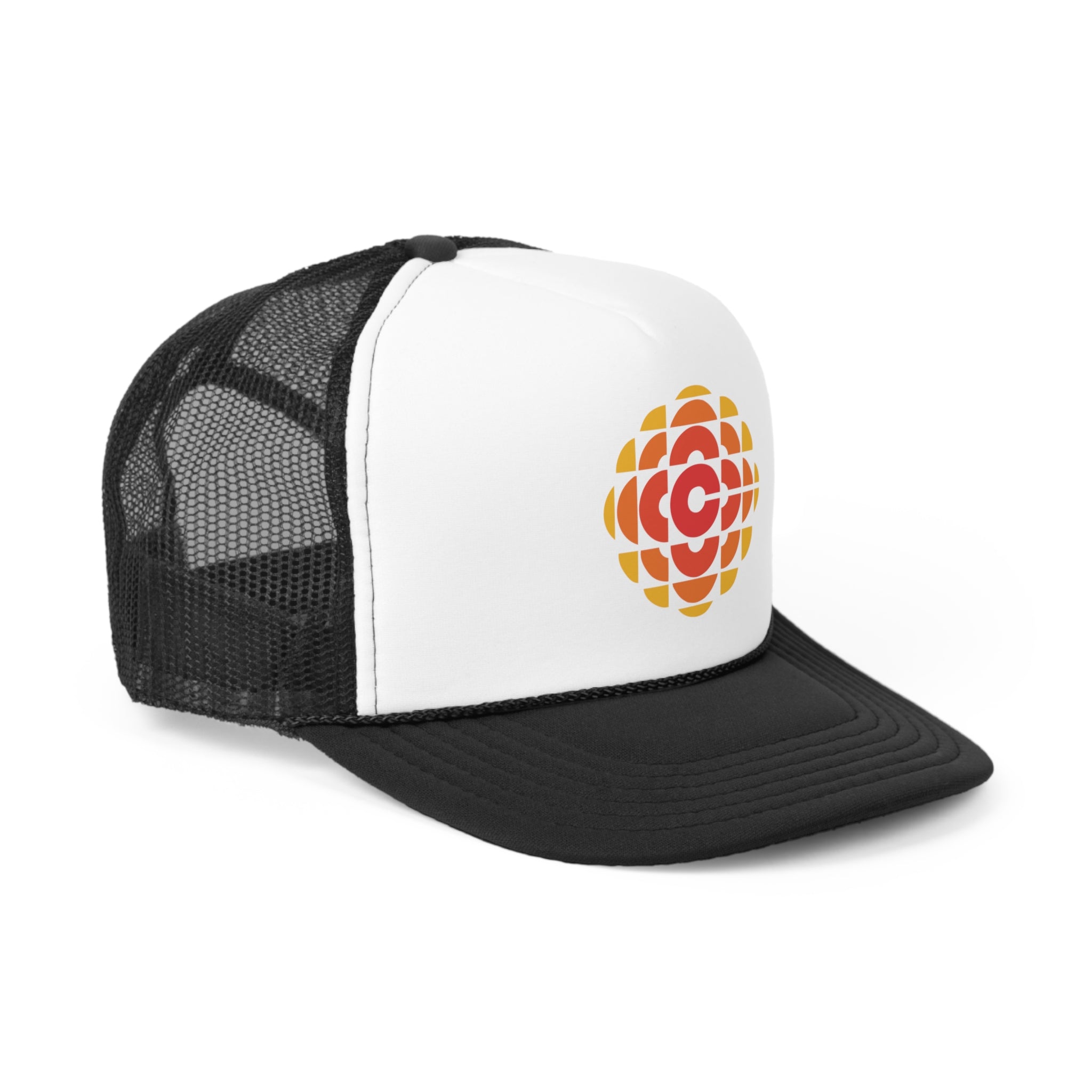 CBC 70's Retro Gem Logo Trucker Cap, Canadian Nostalgia, Officially Licensed CBC Trucker Hat