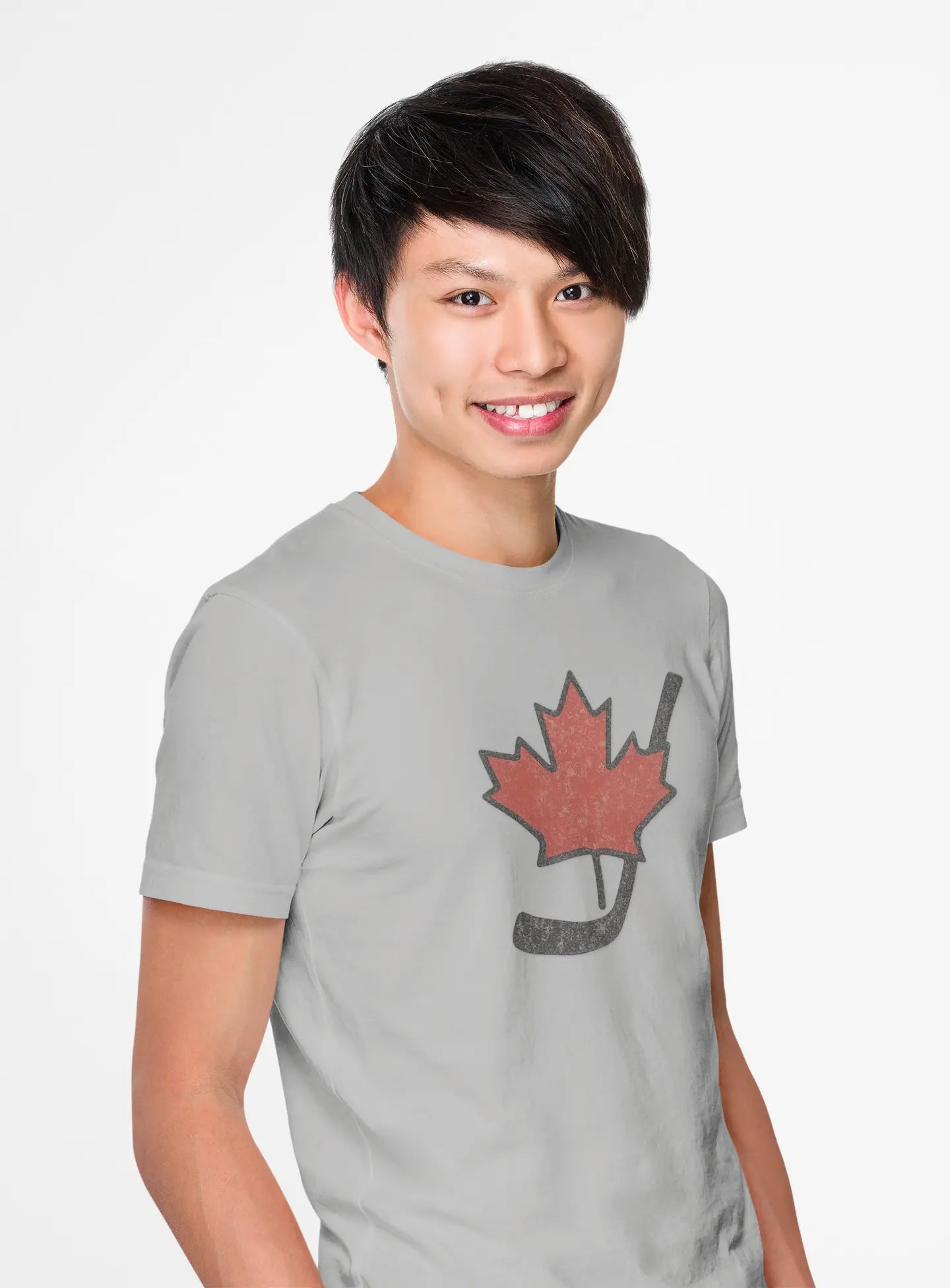 Vintage Canada Maple Leaf T-Shirt Youth Distressed Graphic Tee for Hockey Fans