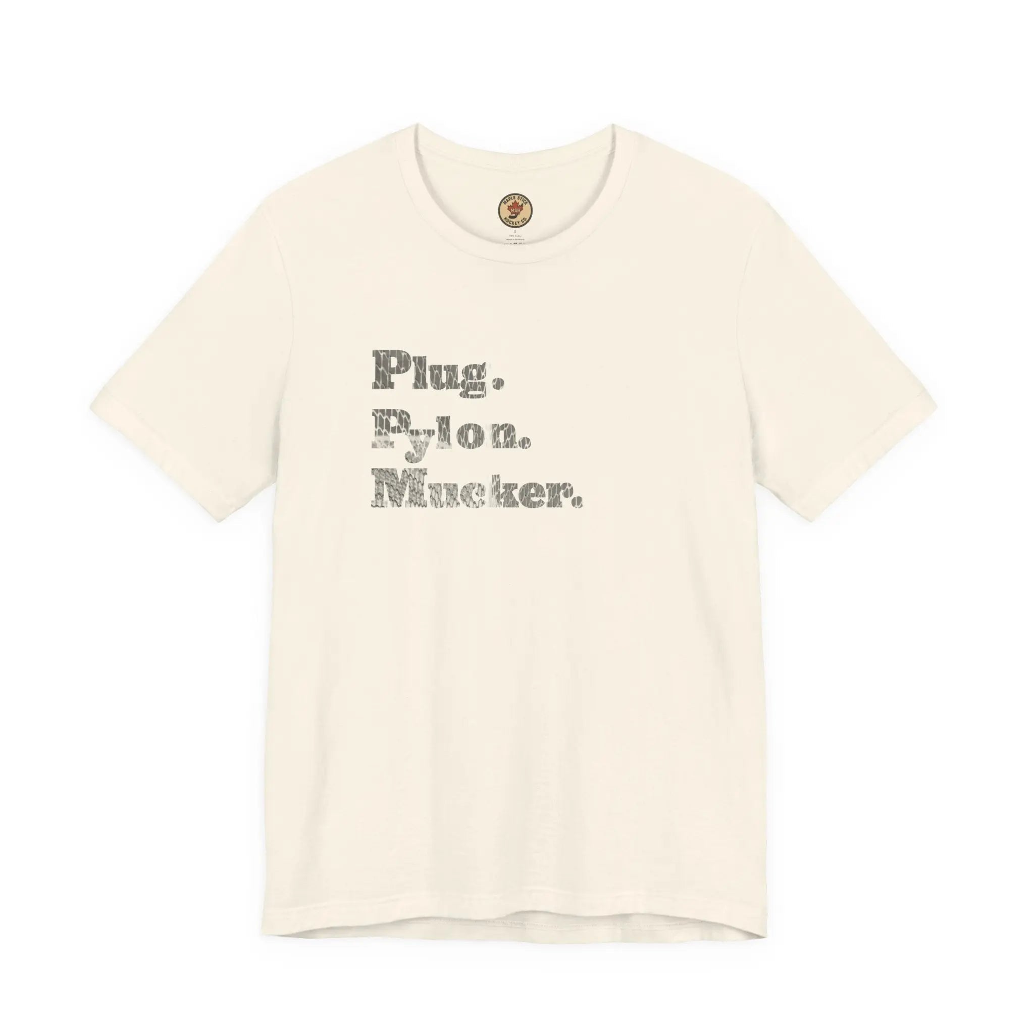 Plug Pylon Mucker T-Shirt - Hockey Hard Worker - Blue Collar Hockey - Maple Stick Hockey - True Fan Gift