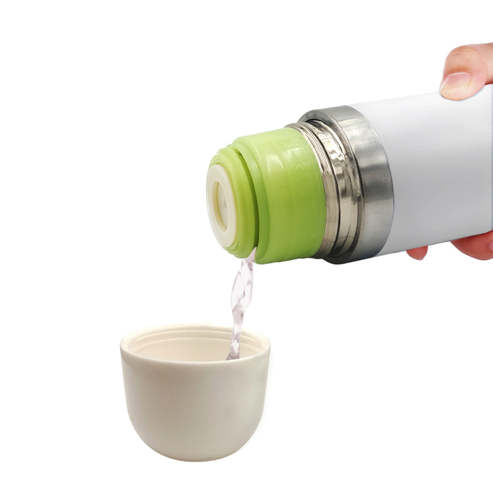Parks Canada Drinkware White Stainless Steel Portable Vacuum Bottle12oz