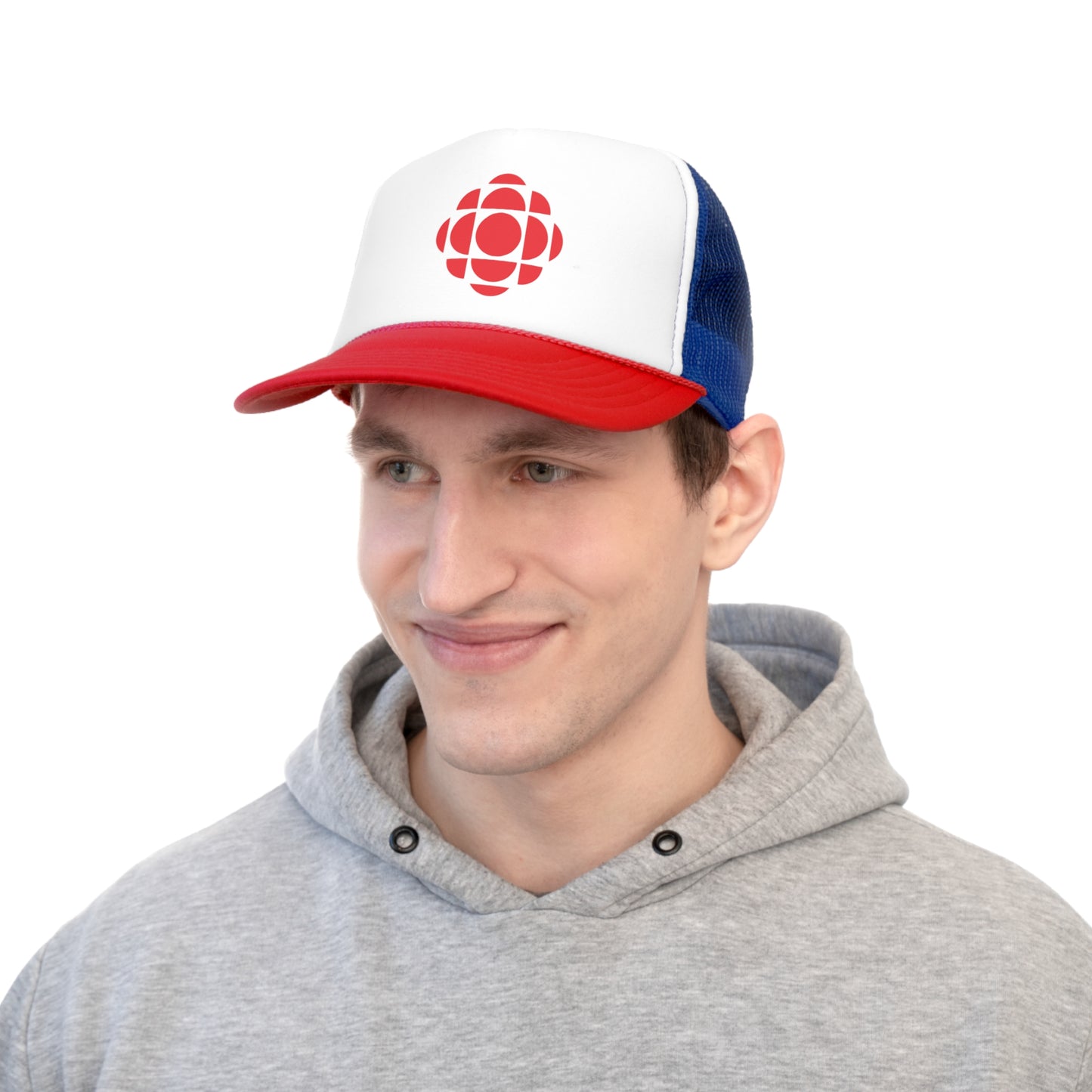 CBC Red Gem Logo Trucker Cap, Canadian Nostalgia, Officially Licensed CBC Trucker Hat