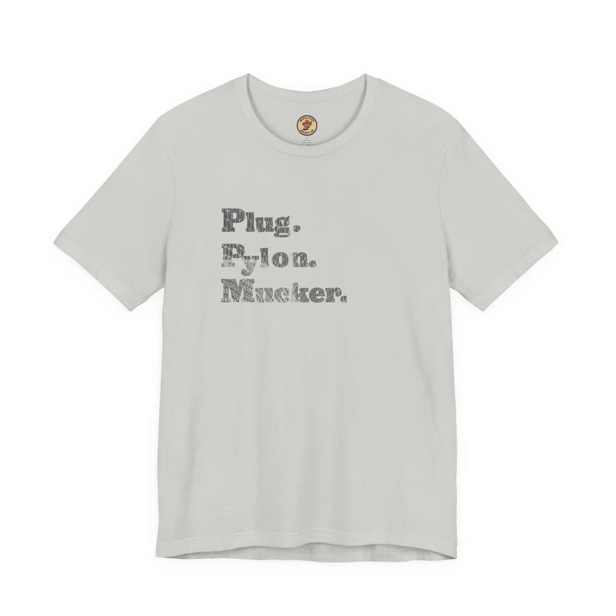 Plug Pylon Mucker T-Shirt - Hockey Hard Worker - Blue Collar Hockey - Maple Stick Hockey - True Fan Gift
