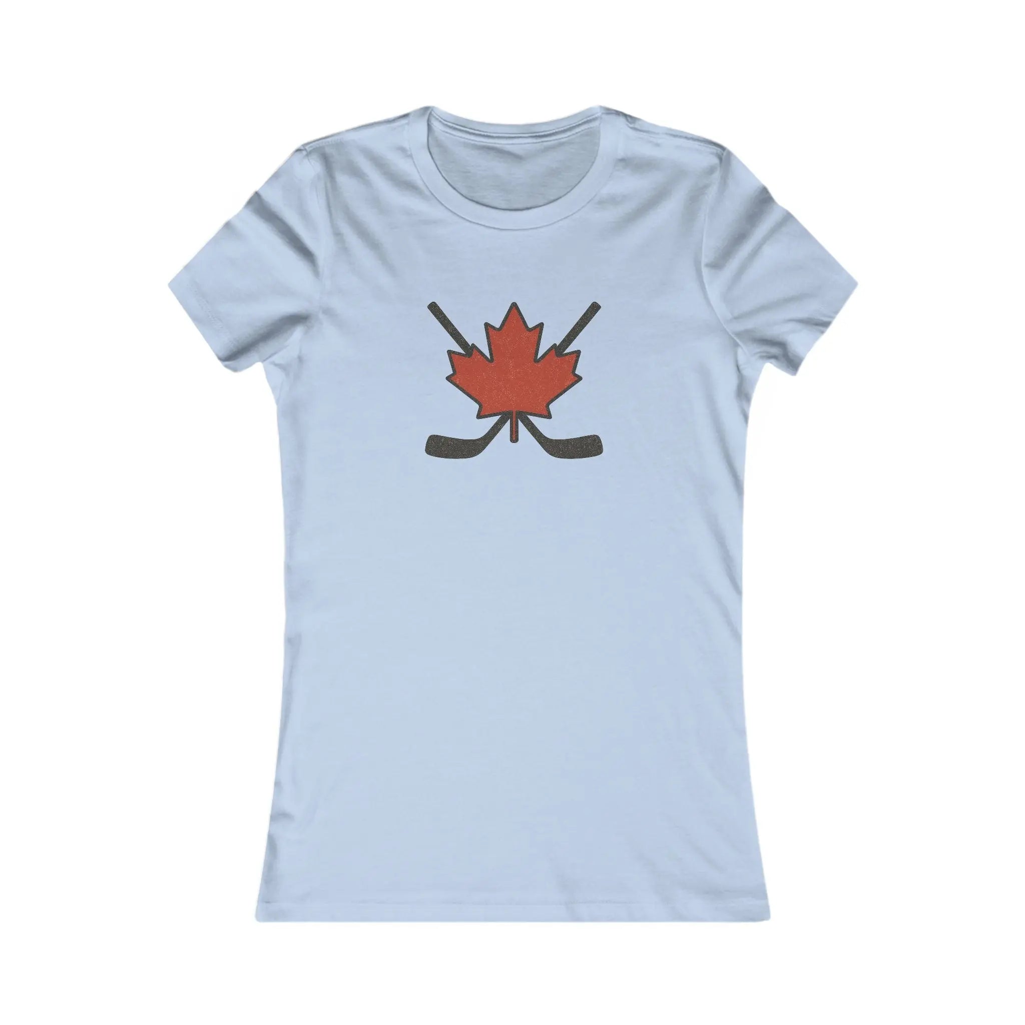 Maple Leaf Hockey Sticks Women's T-Shirt – Canadian Hockey Pride Tee