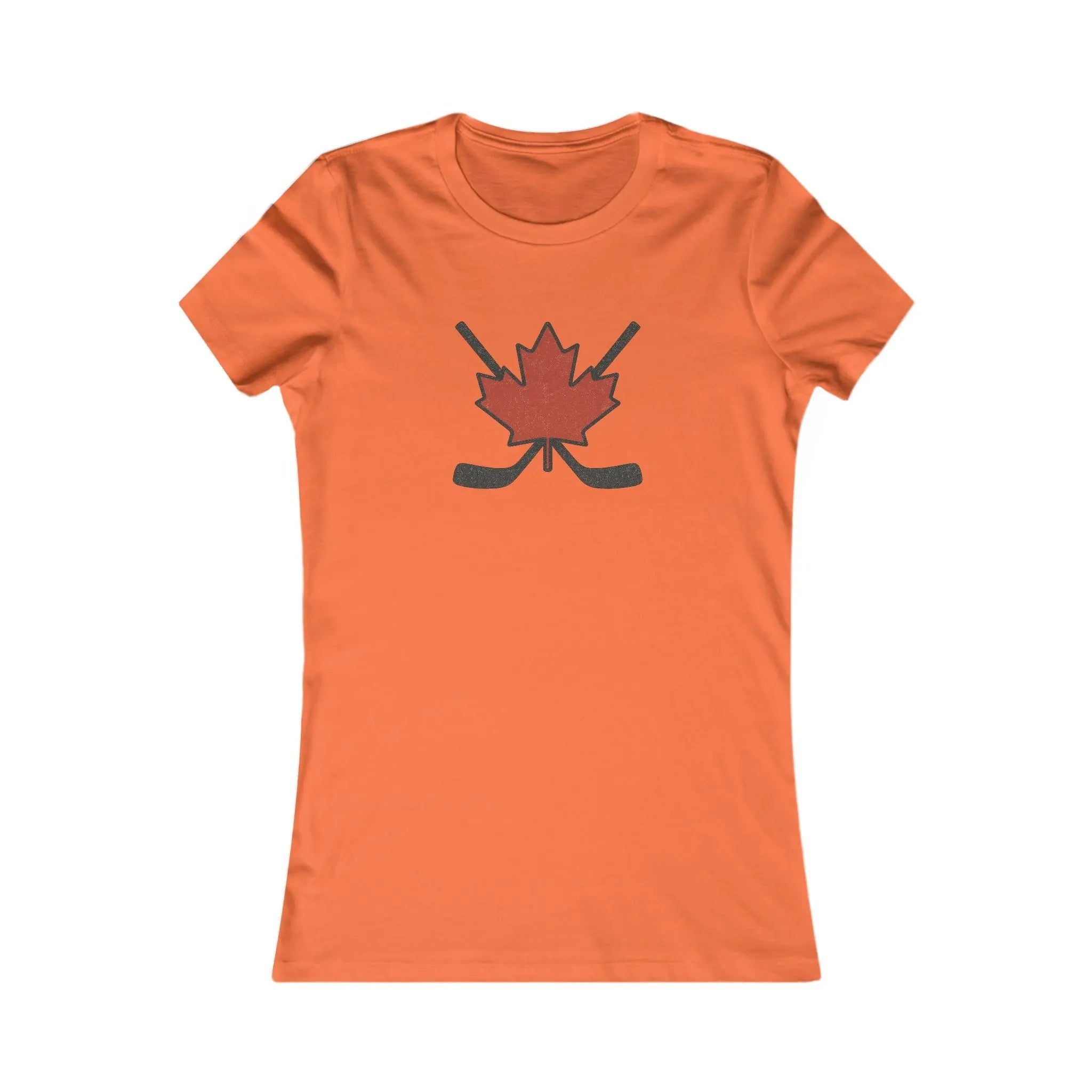 Maple Leaf Hockey Sticks Women's T-Shirt – Canadian Hockey Pride Tee