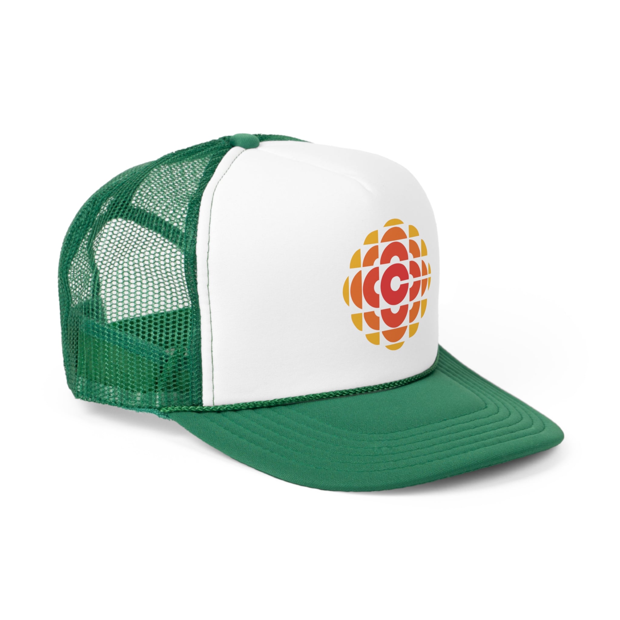 CBC 70's Retro Gem Logo Trucker Cap, Canadian Nostalgia, Officially Licensed CBC Trucker Hat
