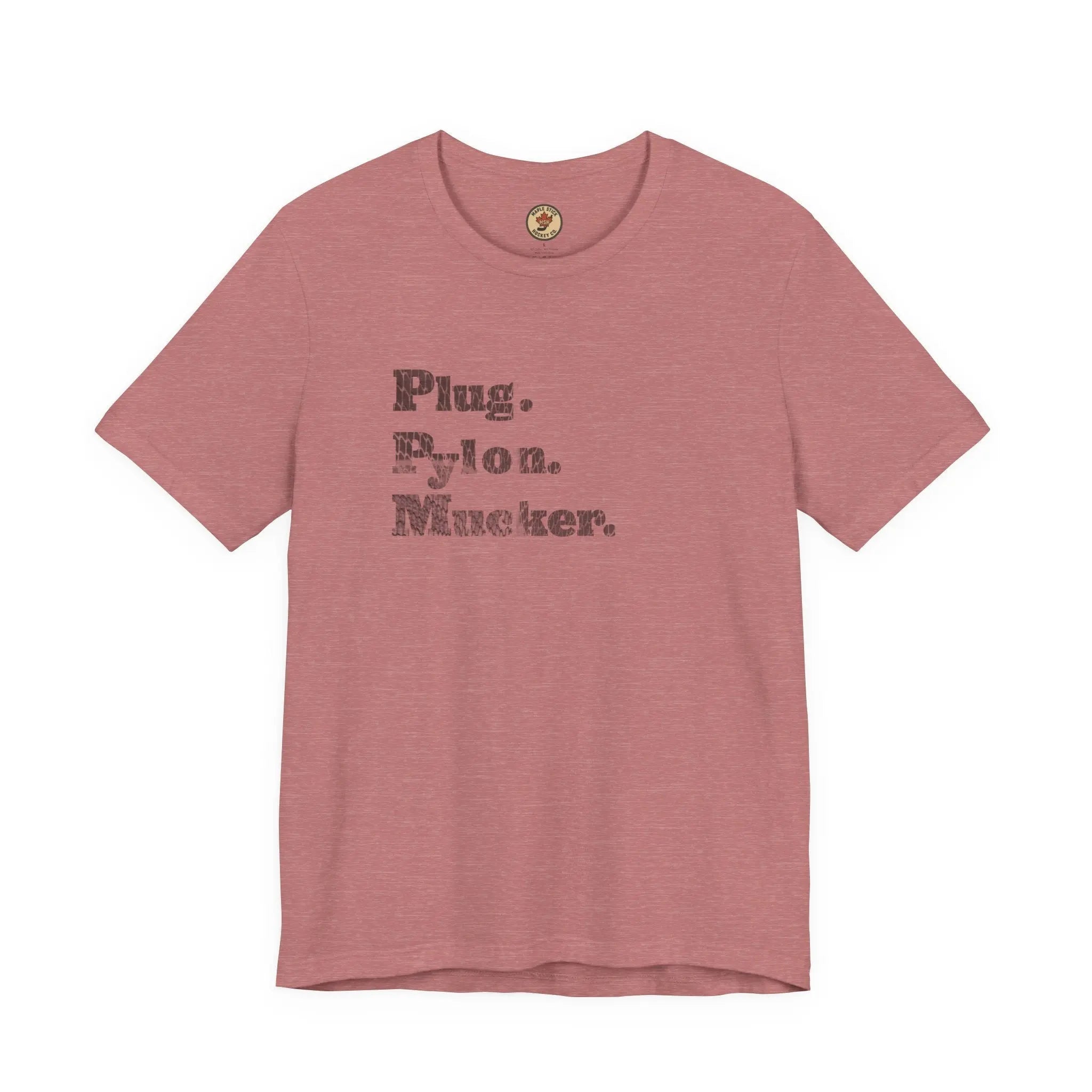 Plug Pylon Mucker T-Shirt - Hockey Hard Worker - Blue Collar Hockey - Maple Stick Hockey - True Fan Gift