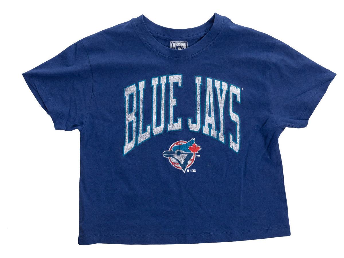 Toronto Blue Jays Throwback Arch Crop T-Shirt — alternate product view 5