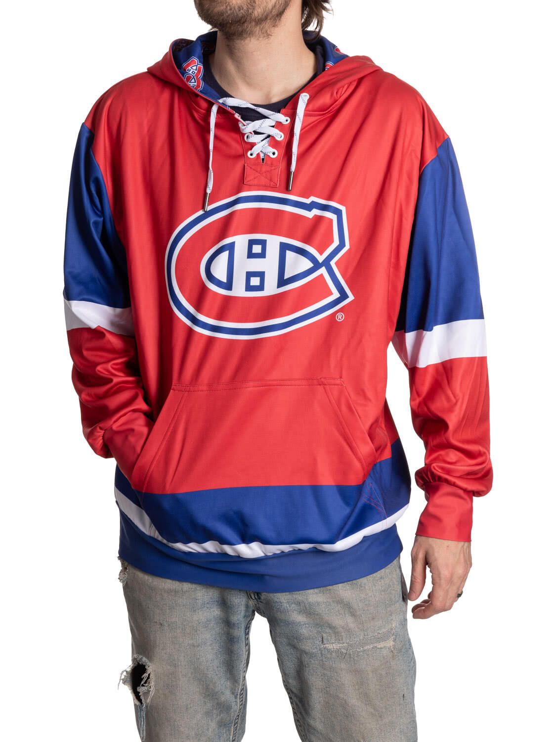 Montreal Canadiens Hockey Lace Hoodie