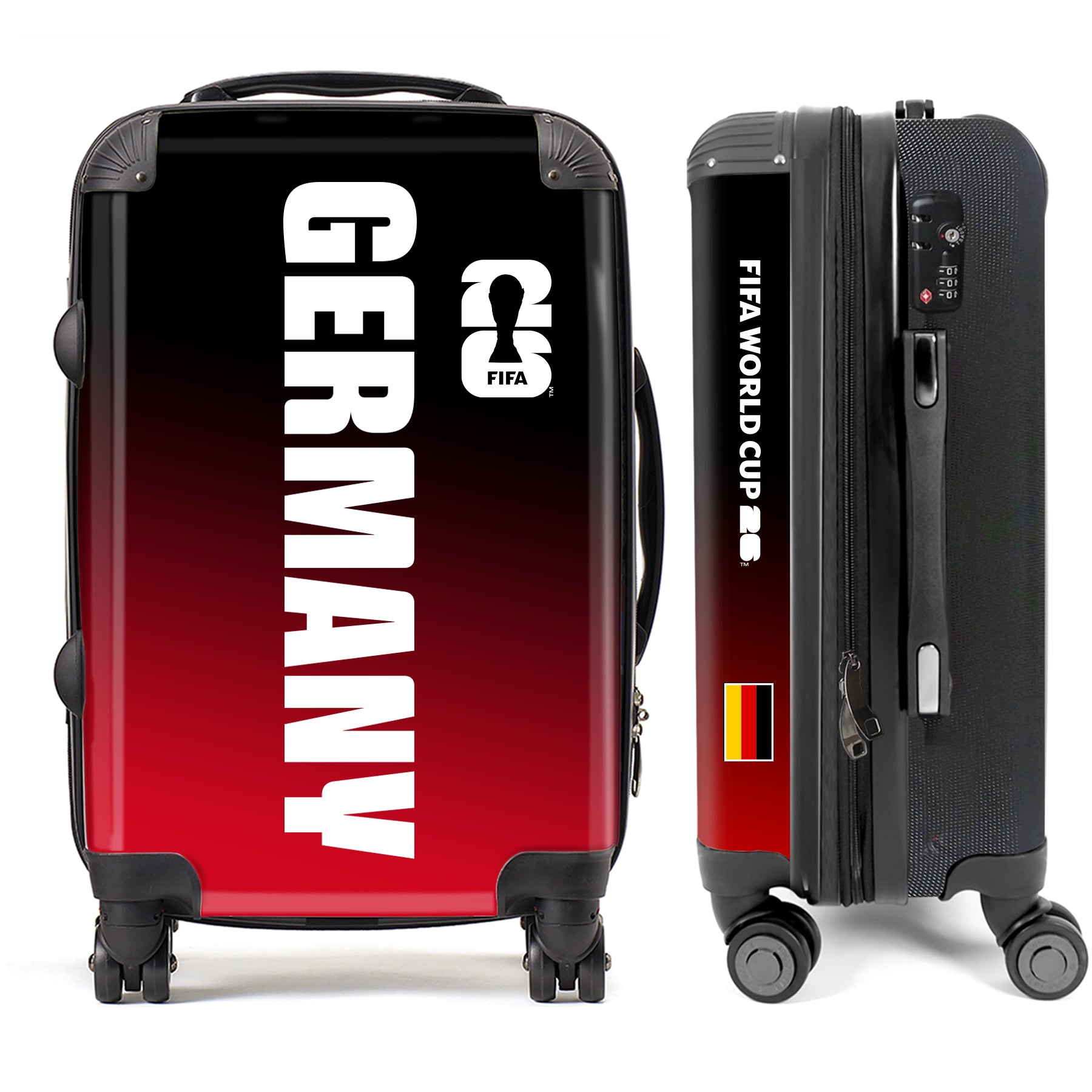 Germany FIFA World Cup 2026 Vertical Wordmark Gradient Edition (Red/Black)
