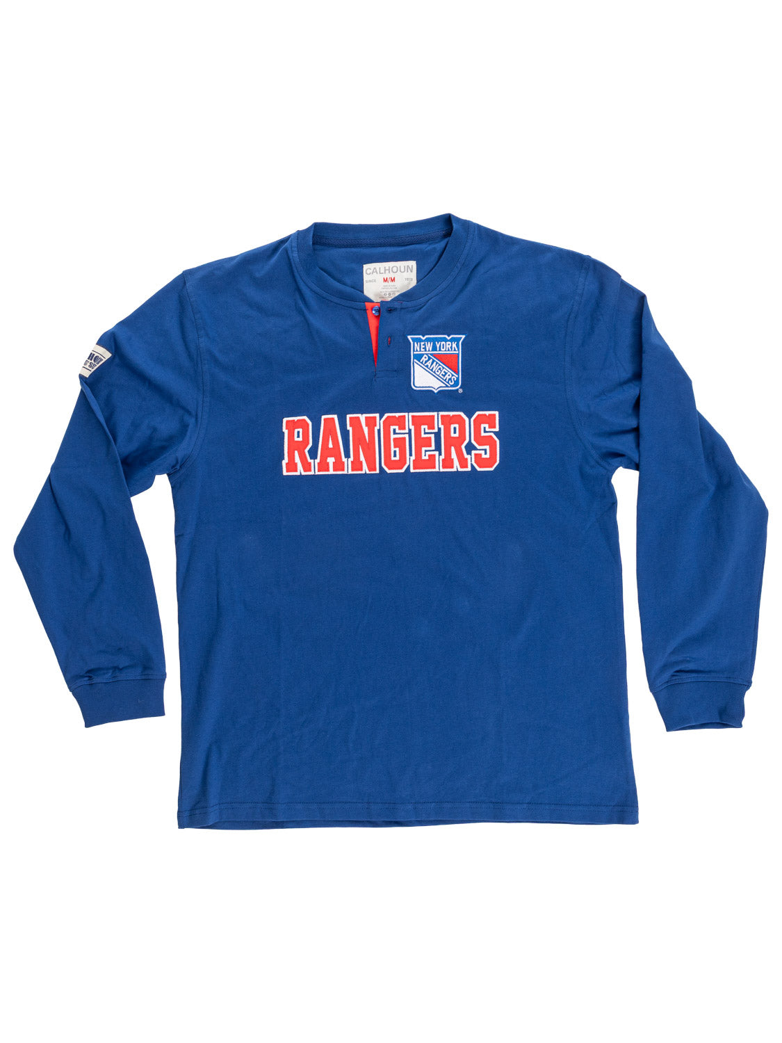 New York Rangers Long Sleeve Henley- Presale