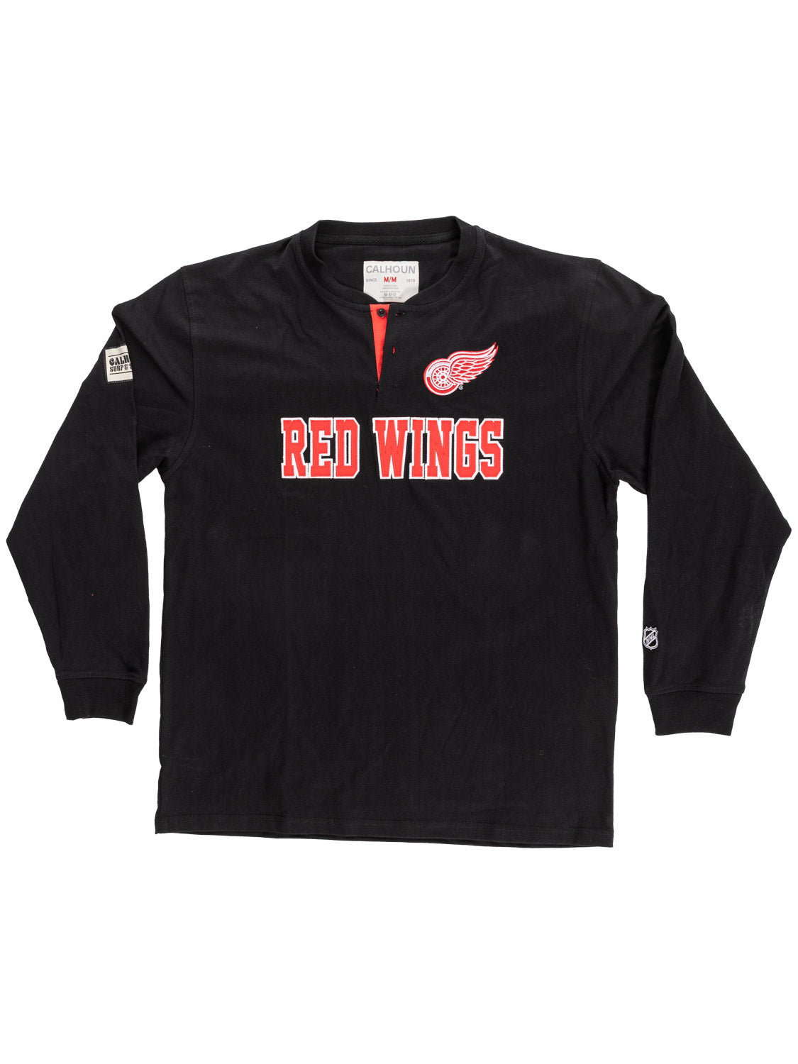 NHL Detroit Red Wings Long Sleeve Henley - Presale