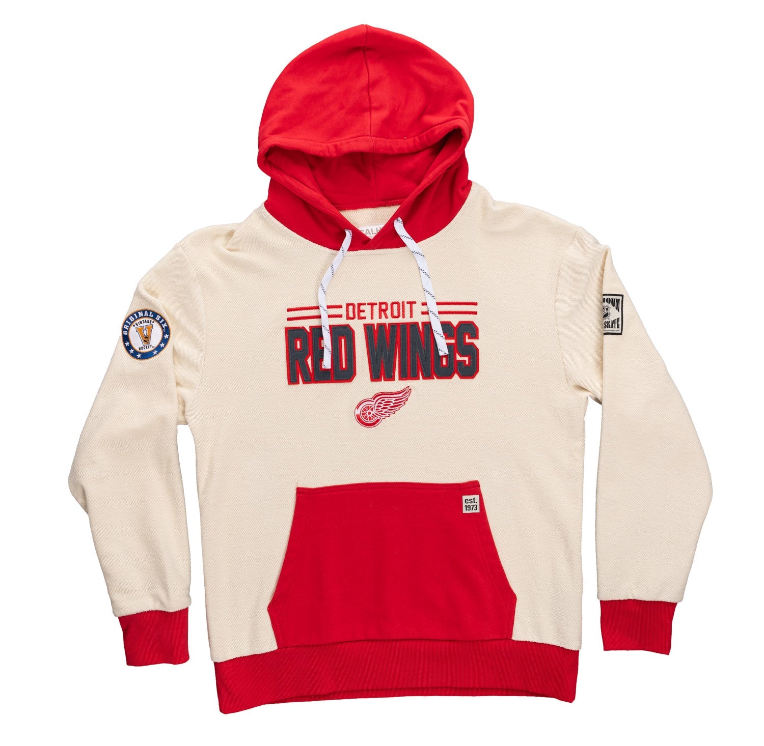Detroit Red Wings NHL Unisex Reverse Terry Retro Premium Hoodie
